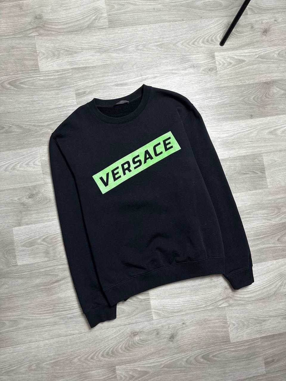 Versace Gianni Versace Black Sweatshirt Green Big Logo Size US L / EU 52-54 / 3 - 17 Thumbnail