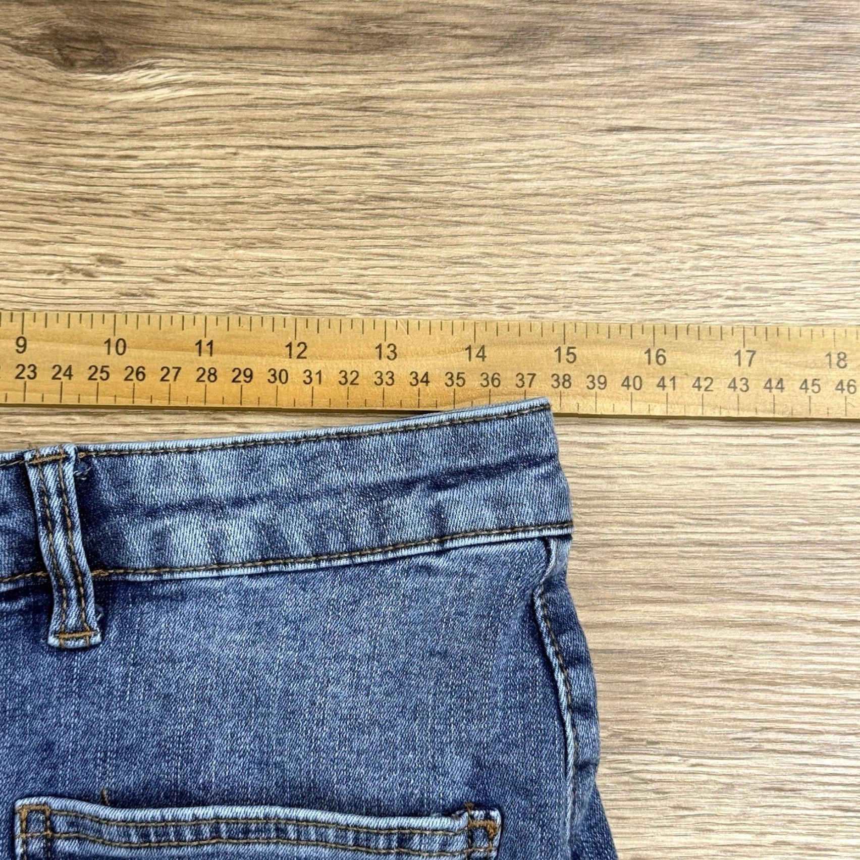Vintage Love Gen Denim Midi Skirt Size 9/30 A-Line High Waist Patch Pocket Blue Womens Midi Denim Skirt 9 Girls? Size 30" / US 8 / IT 44 - 5 Thumbnail