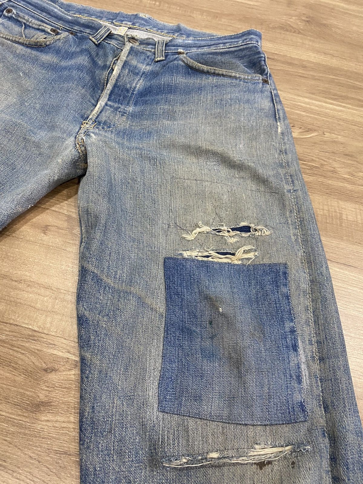 Levi's True vintage Levis 501 Big E Hidden Rivert selvadge Size US 34 / EU 50 - 6 Thumbnail
