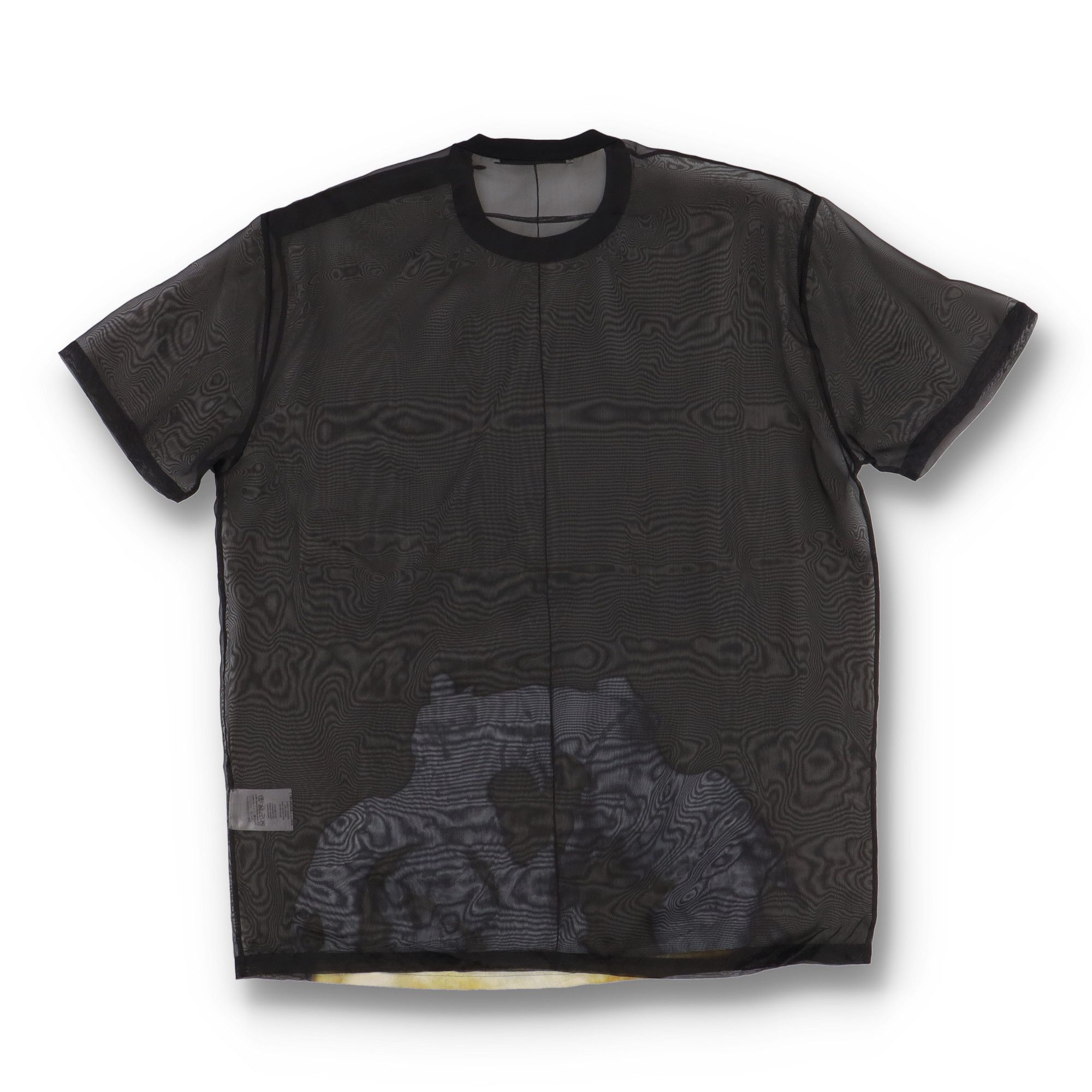 Givenchy Black Skull Hem Organza Silk Oversized T-Shirt Size US S / EU 44-46 / 1 - 10 Thumbnail