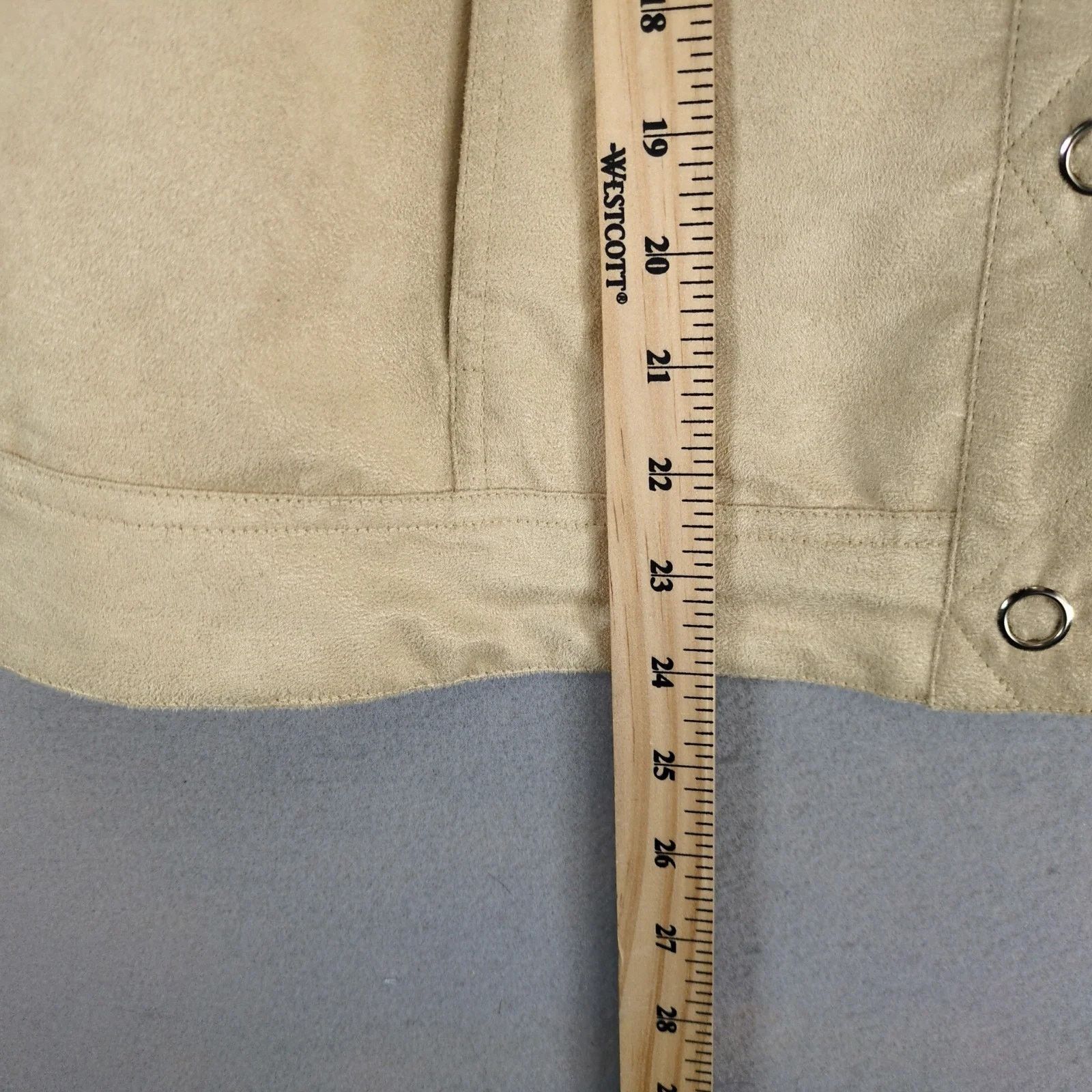 Coldwater Creek Coldwater Creek Beige Faux Suede Jacket Womens 14 Microfiber Size XL / US 12-14 / IT 48-50 - 7 Thumbnail