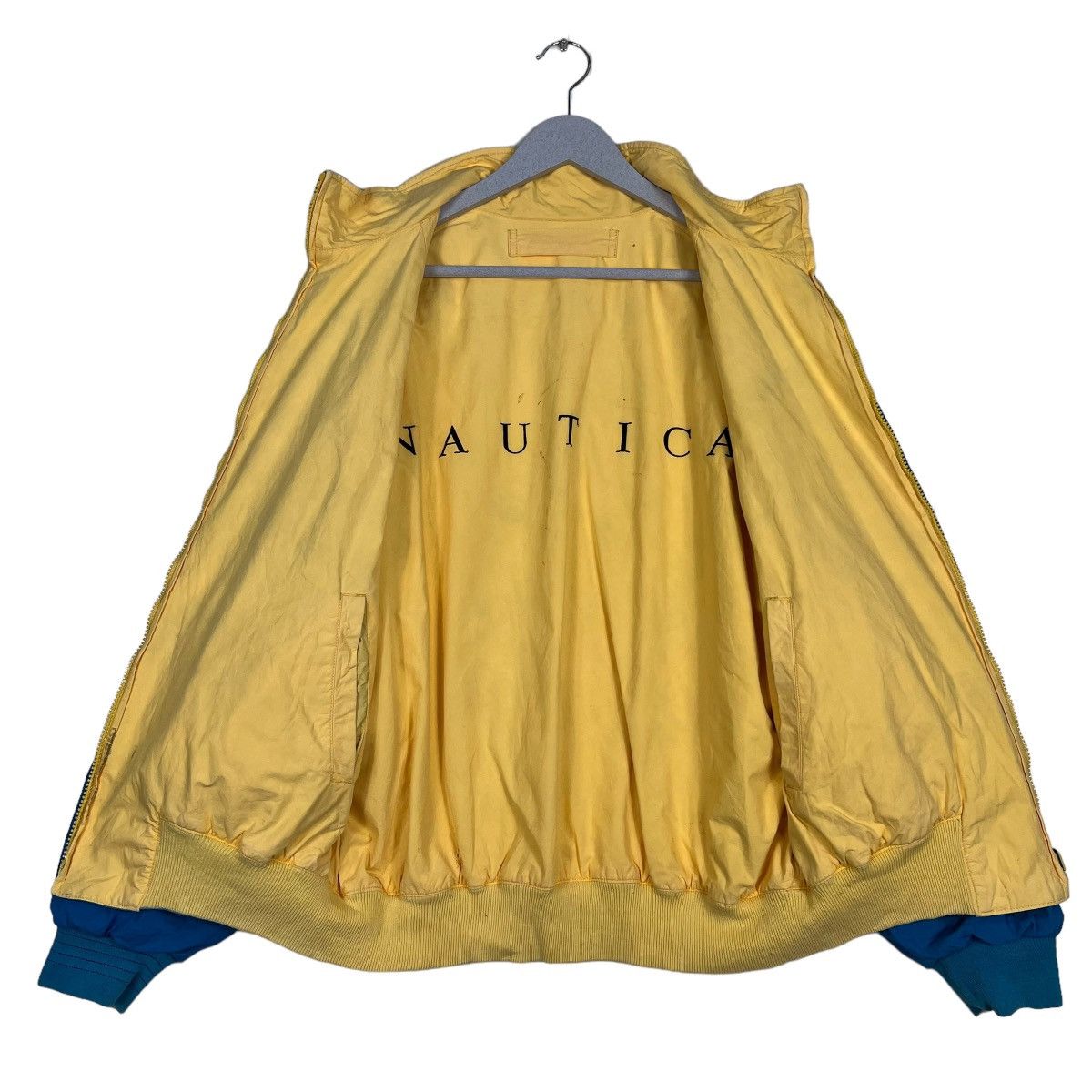 Mega Yacht × Nautica × Vintage 🔥 90s VINTAGE NAUTICA YACHT CLUB REVERSIBLE BOMBER JACKET Size US L / EU 52-54 / 3 - 11 Thumbnail
