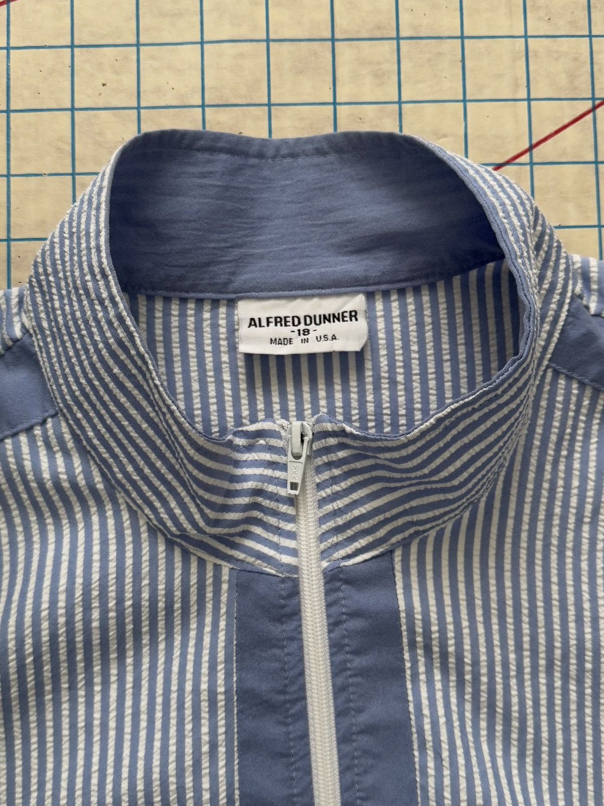 Other × Vintage Vintage Alfred Dunner Seersucker Full Zip Jacket Women’s 18 Size XL / US 12-14 / IT 48-50 - 4 Thumbnail