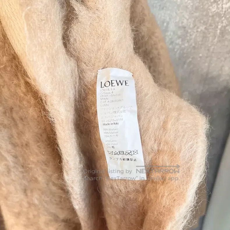 Loewe Loewe Brown Mohair Long Sleeve Coat Jacket Poncho Cape Size S / US 4 / IT 40 - 7 Thumbnail
