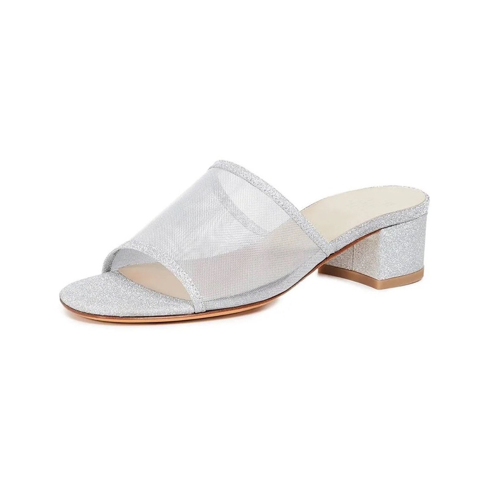 Maryam Nassir Zadeh Maryam Nassir Zadeh Sophie Mesh Sandals Silver Sparkle Size US 8 / IT 38 - 2 Thumbnail