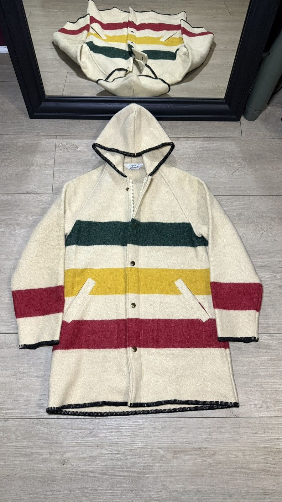 Woolrich Woolen Mills Vintage Woolrich Hudson Striped Wool Parka Jacket Size S / US 4 / IT 40 - 1 Thumbnail