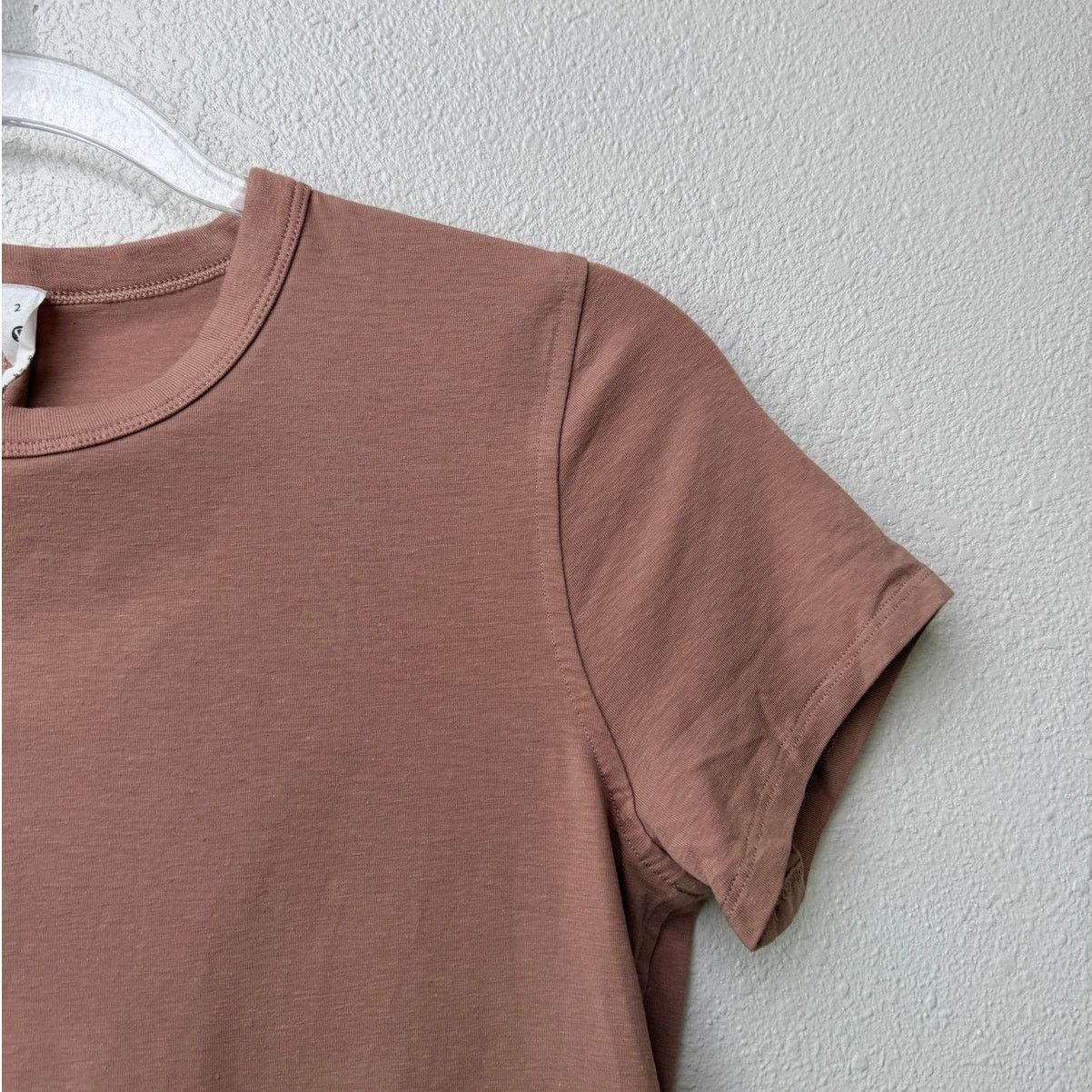 Lululemon Lululemon Tan Cropped Tee Women 2 Cotton Blend Size XS / US 0-2 / IT 36-38 - 5 Thumbnail