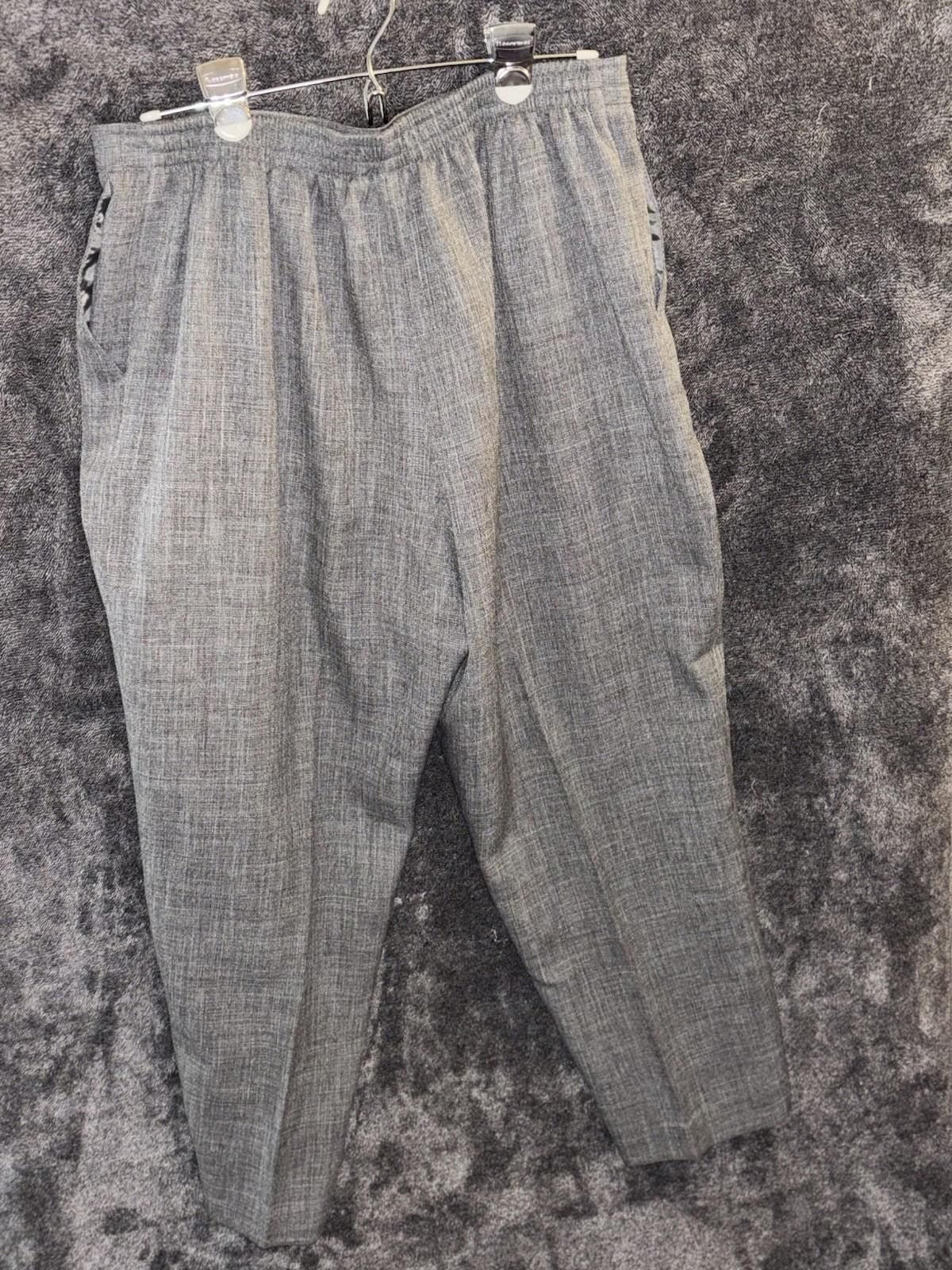 Other Alfred Dunner 14P Heathered Gray High Waist Trousers VTG Size 36" / US 14 / IT 50 - 7 Thumbnail