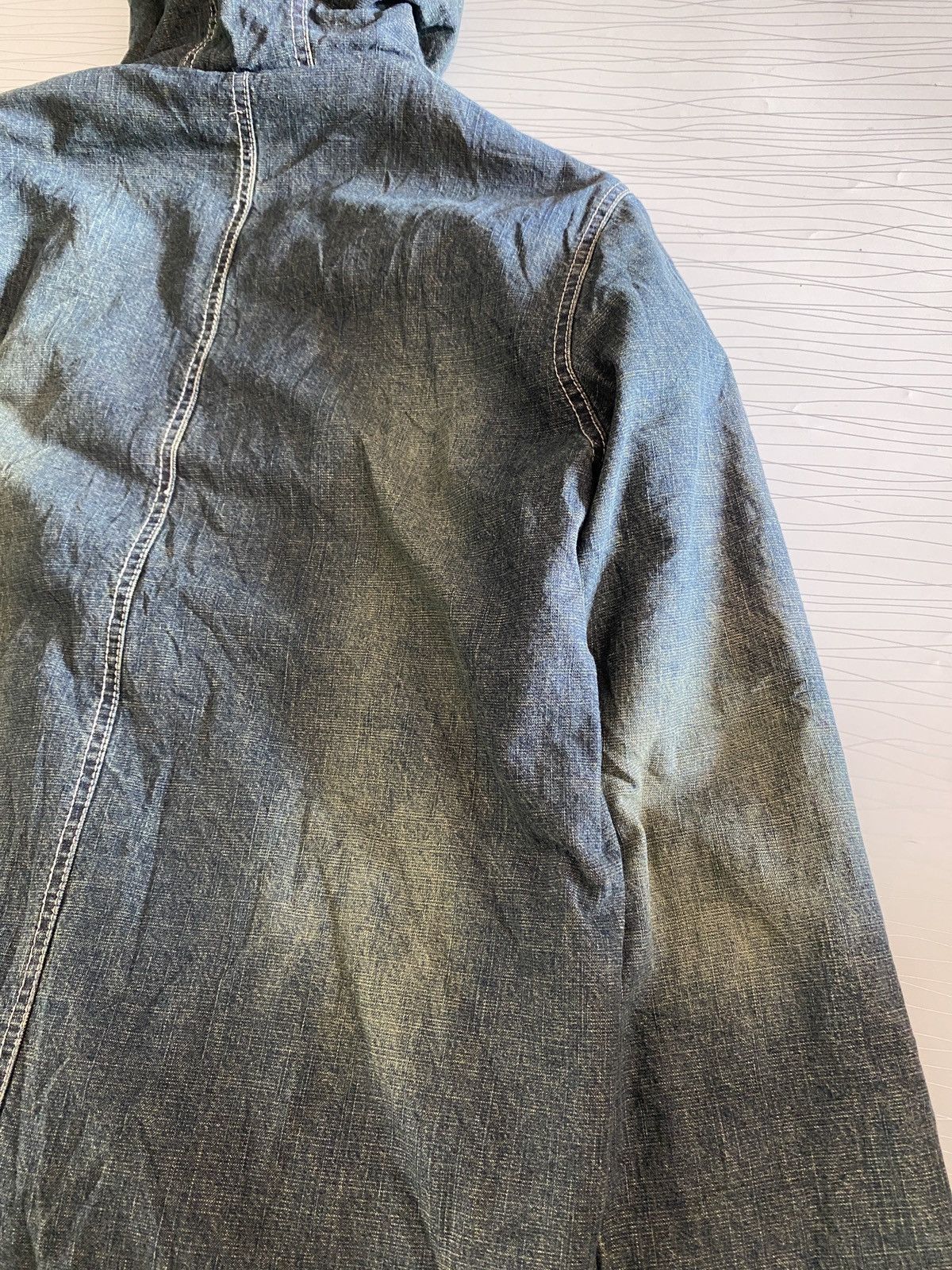 Japanese Brand Wash Denim Blues Parka Jacket in Mid Blue Kapital Style Size US M / EU 48-50 / 2 - 17 Thumbnail