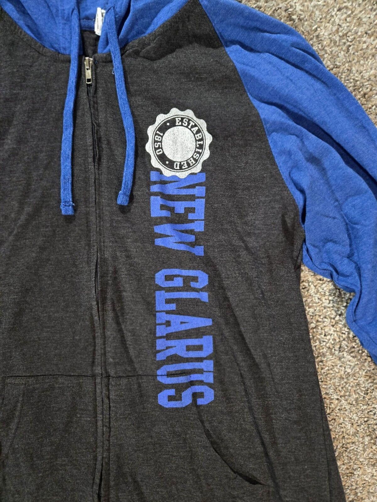 Designer Blue And Gray New Glarus Zip Up Hooded T Shirt Sz XL Size US XL / EU 56 / 4 - 2 Thumbnail