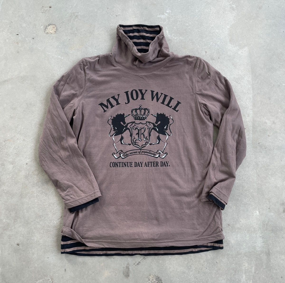 Japanese Brand × Vintage MY JOY WILL TURTLENECK DOUBLE LAYER TEE Size US M / EU 48-50 / 2 - 1 Thumbnail