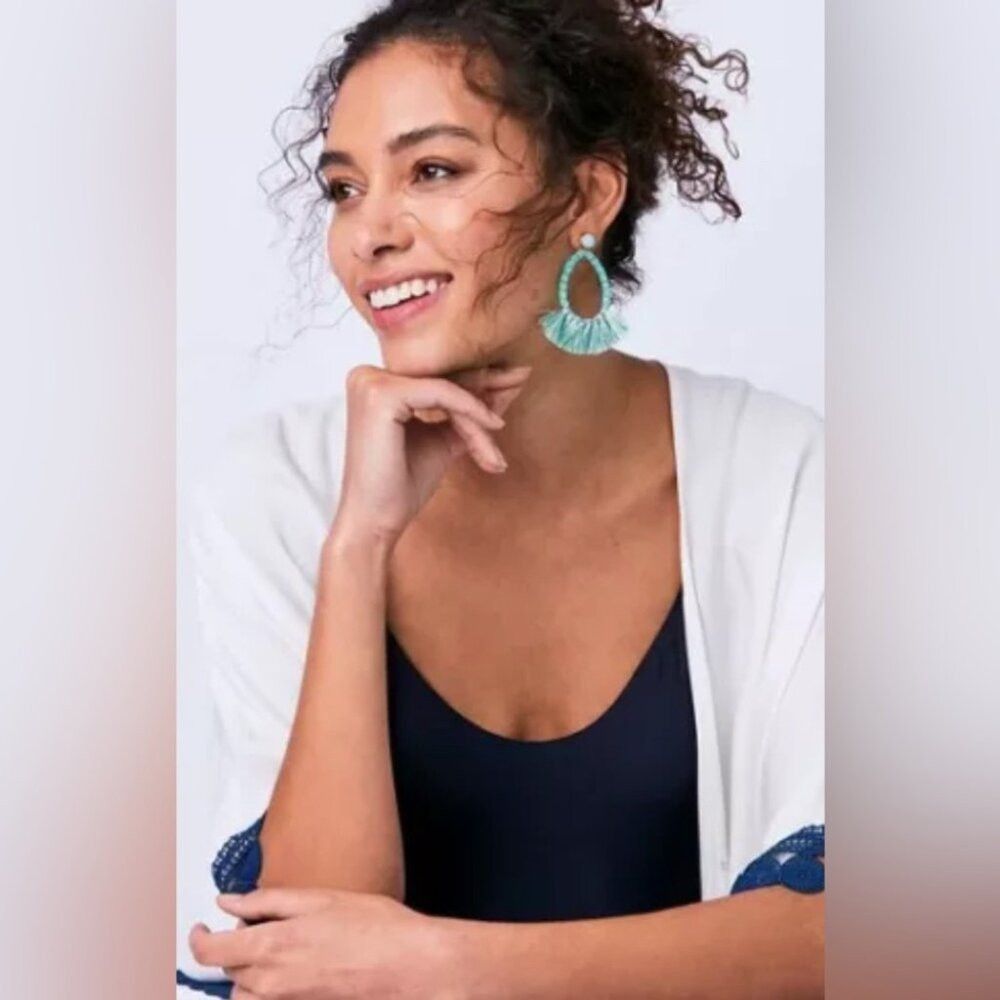 Other Stella and Dot Anne Fringe Earrings in Mint Size ONE SIZE - 2 Thumbnail