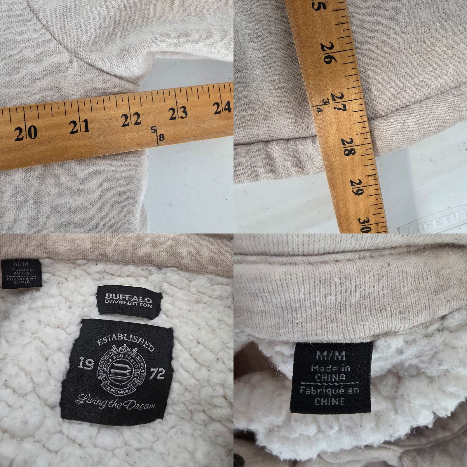 Buffalo David Bitton Buffalo by David Bitton Shirt Jacket Mens Medium Beige Shacket Fleece Lined Size US M / EU 48-50 / 2 - 8 Thumbnail