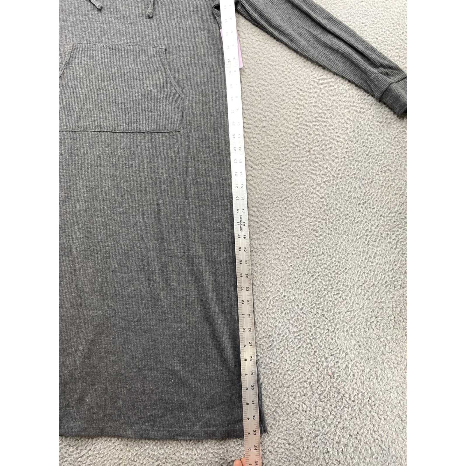 Vintage Joyspun Women’s Gray Knit Hooded Sweater Maxi Dress S Casual Womens Fall Winter Spring Lightweight Side Slit Polyester Blend Size S / US 4 / IT 40 - 7 Thumbnail