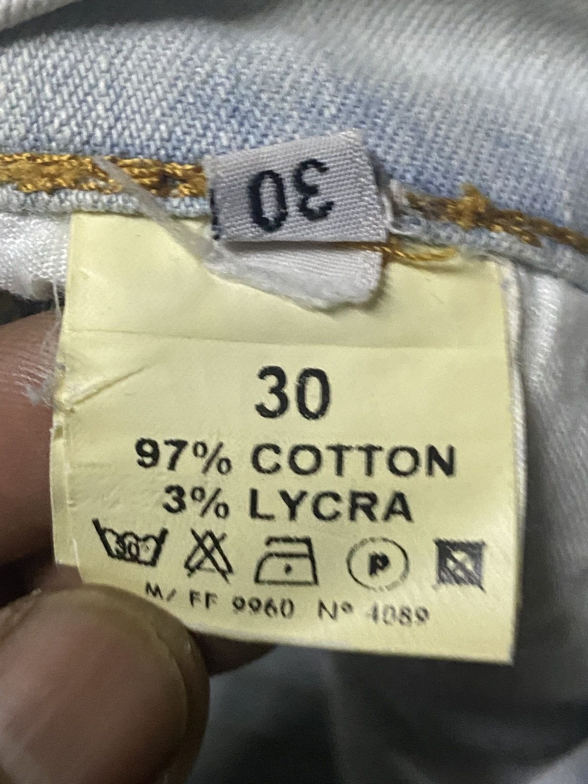 Vintage Vintage Desgaste Euro Claw Mark Flare Jeans Size 26" / US 2 / IT 38 - 16 Thumbnail
