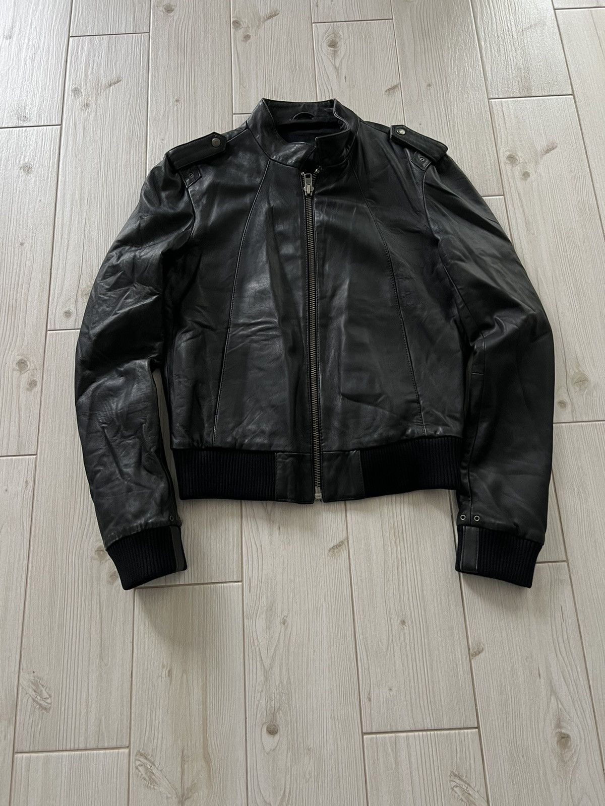 Allsaints All Saints Ramones Leather RARE Avant Garde Y2K Jacket large Size US L / EU 52-54 / 3 - 21 Thumbnail