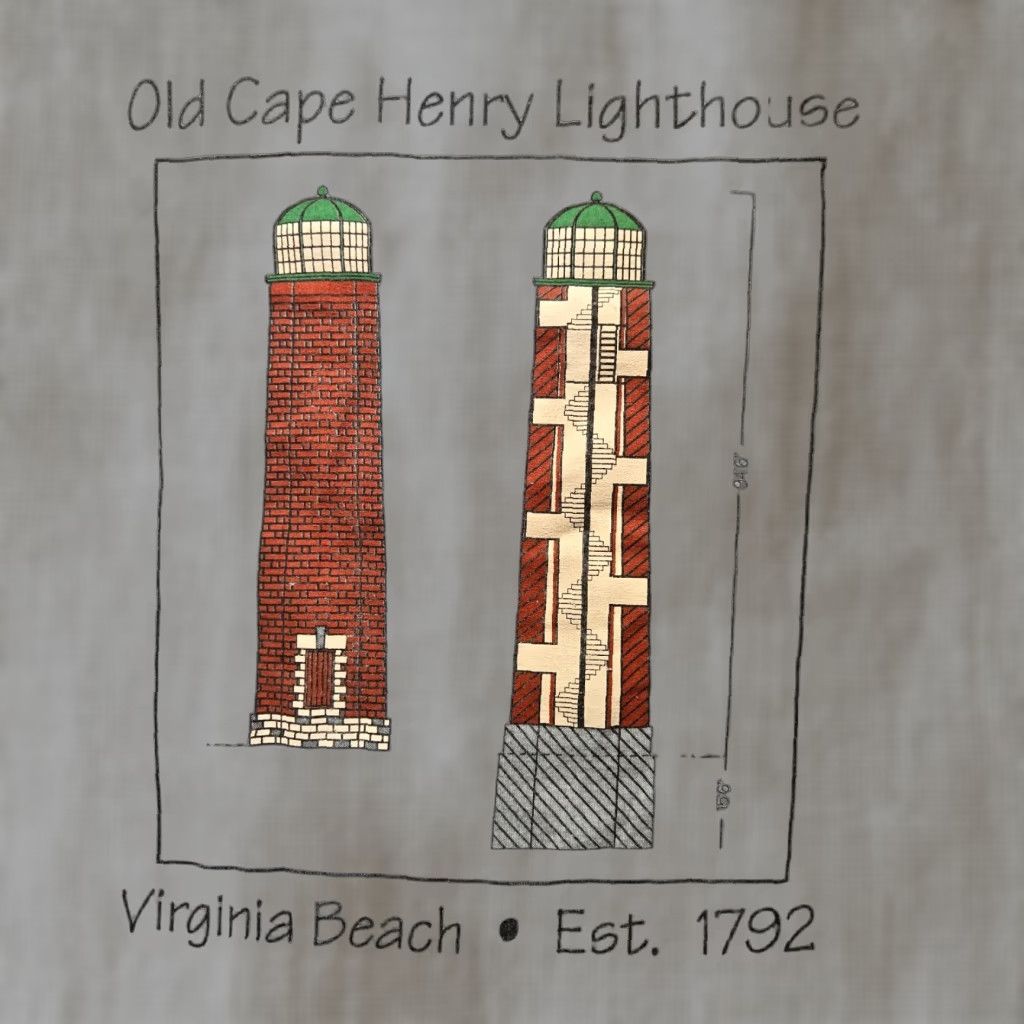 Vintage Old Cape Henry Lighthouse VA Virginia Beach Tee Shirt Adult Size S Small Size US S / EU 44-46 / 1 - 1 Thumbnail