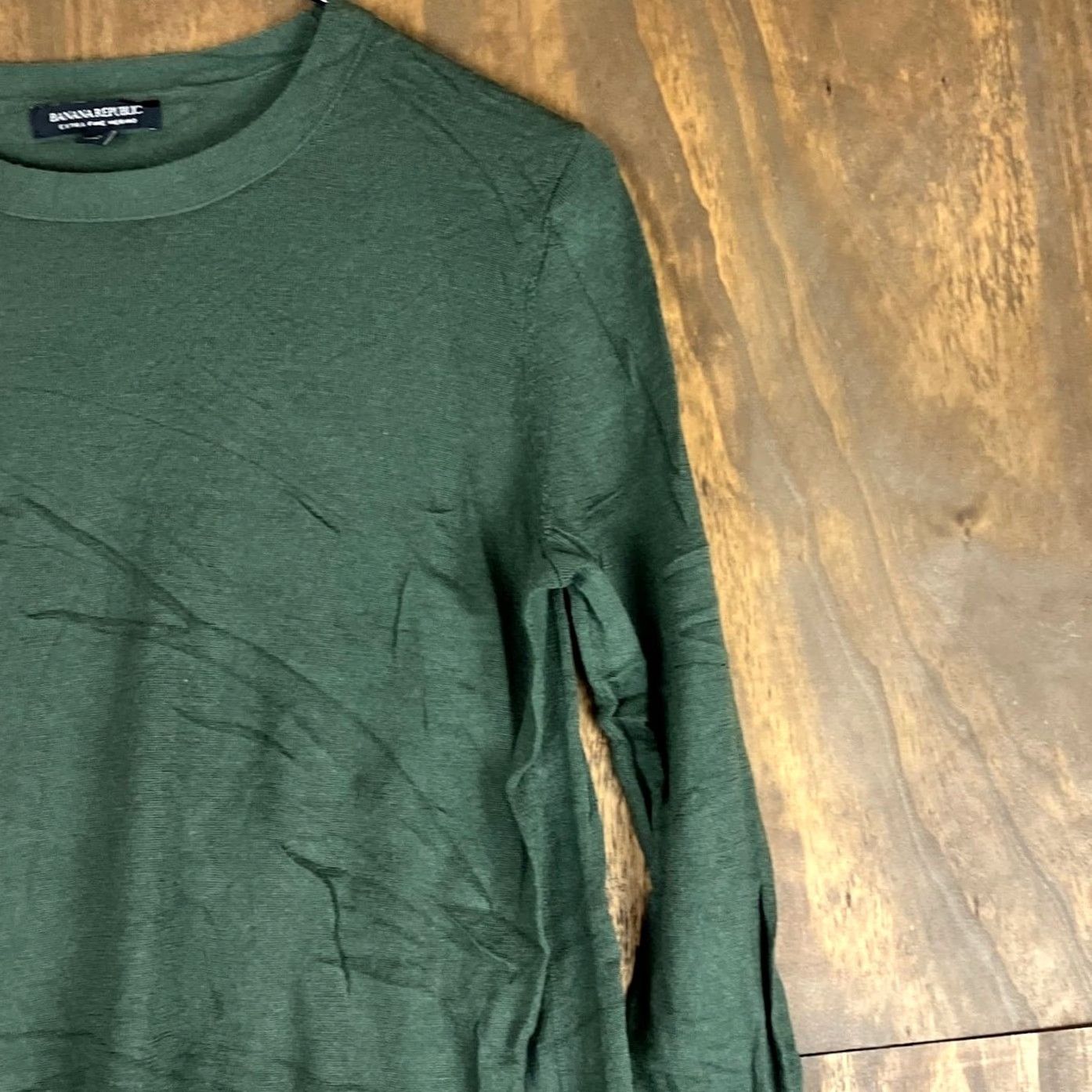 Banana Republic Banana Republic Womens Sweater Green 100% Merino Wool Long Sleeve M Crew Neck Knit Pullover Women Casual Workwear Iteration Size M / US 6-8 / IT 42-44 - 5 Thumbnail