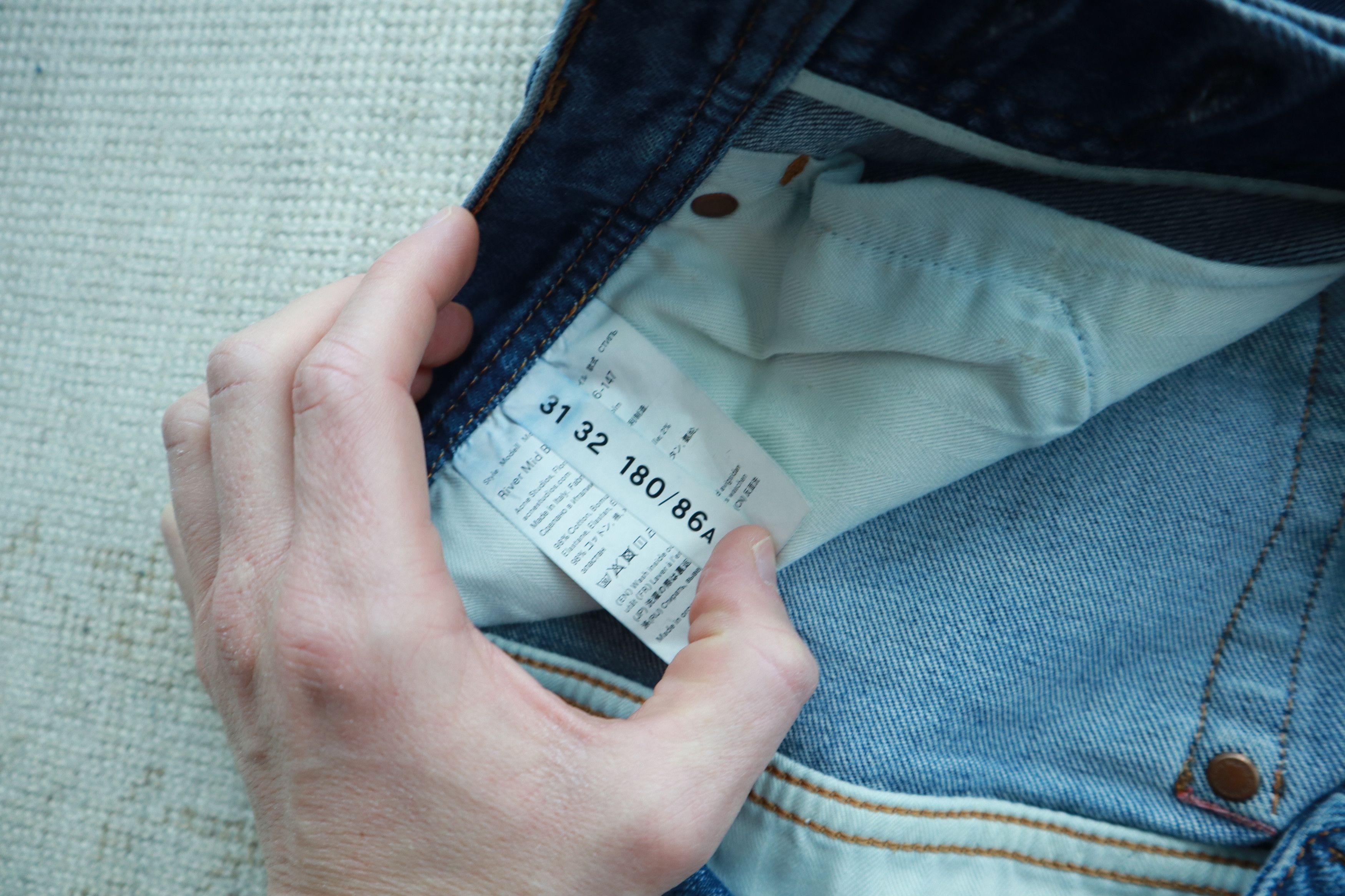 Acne Studios Acne River Mid Blue Jeans Size US 31 - 9 Thumbnail