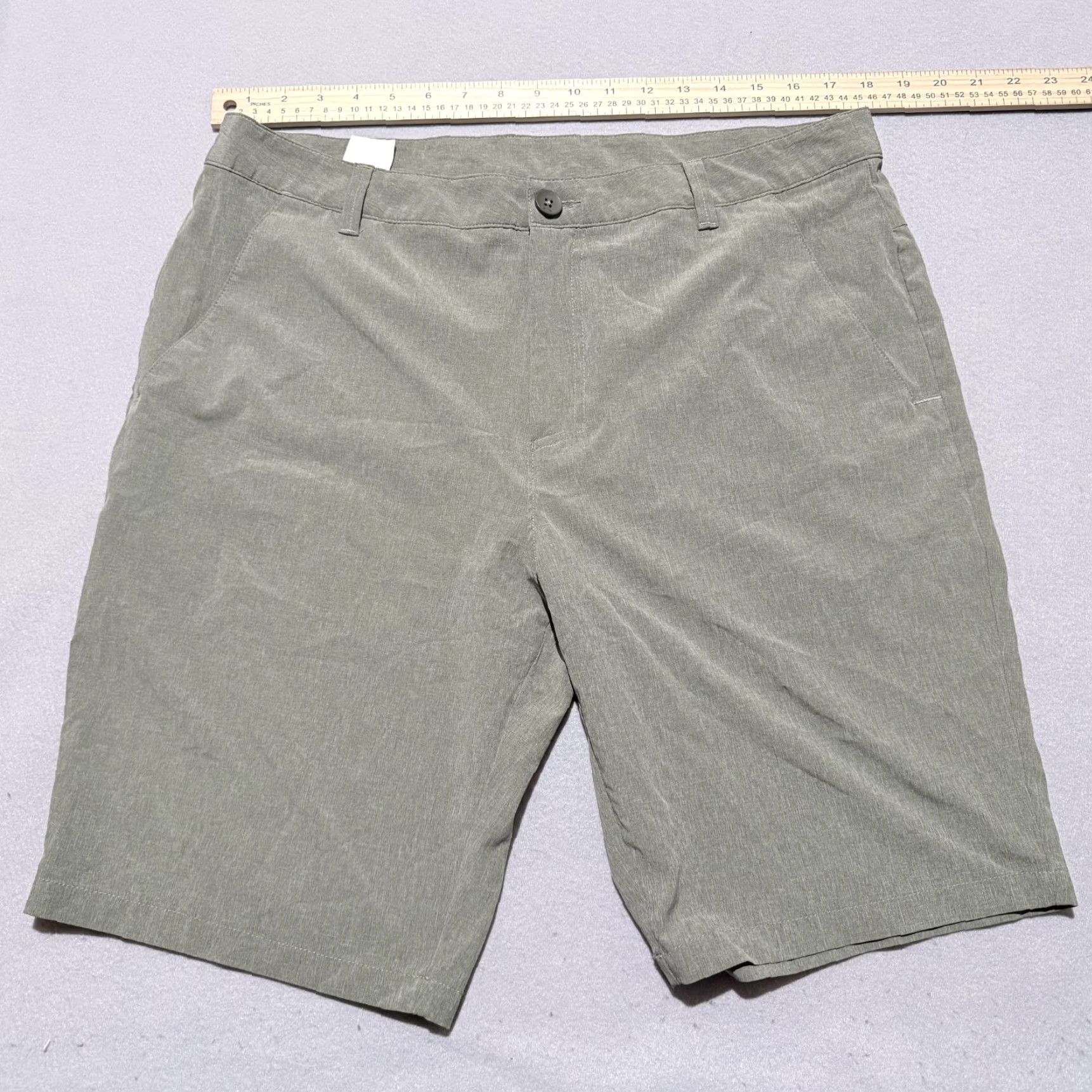 Oakley Oakley Golf Chino Shorts Men's Sage Green Regular Fit 36 VTG Mocked Zip Fly, Shorts, Men, Sage Green, Regular Fit, 36 Size US 36 / EU 52 - 6 Thumbnail