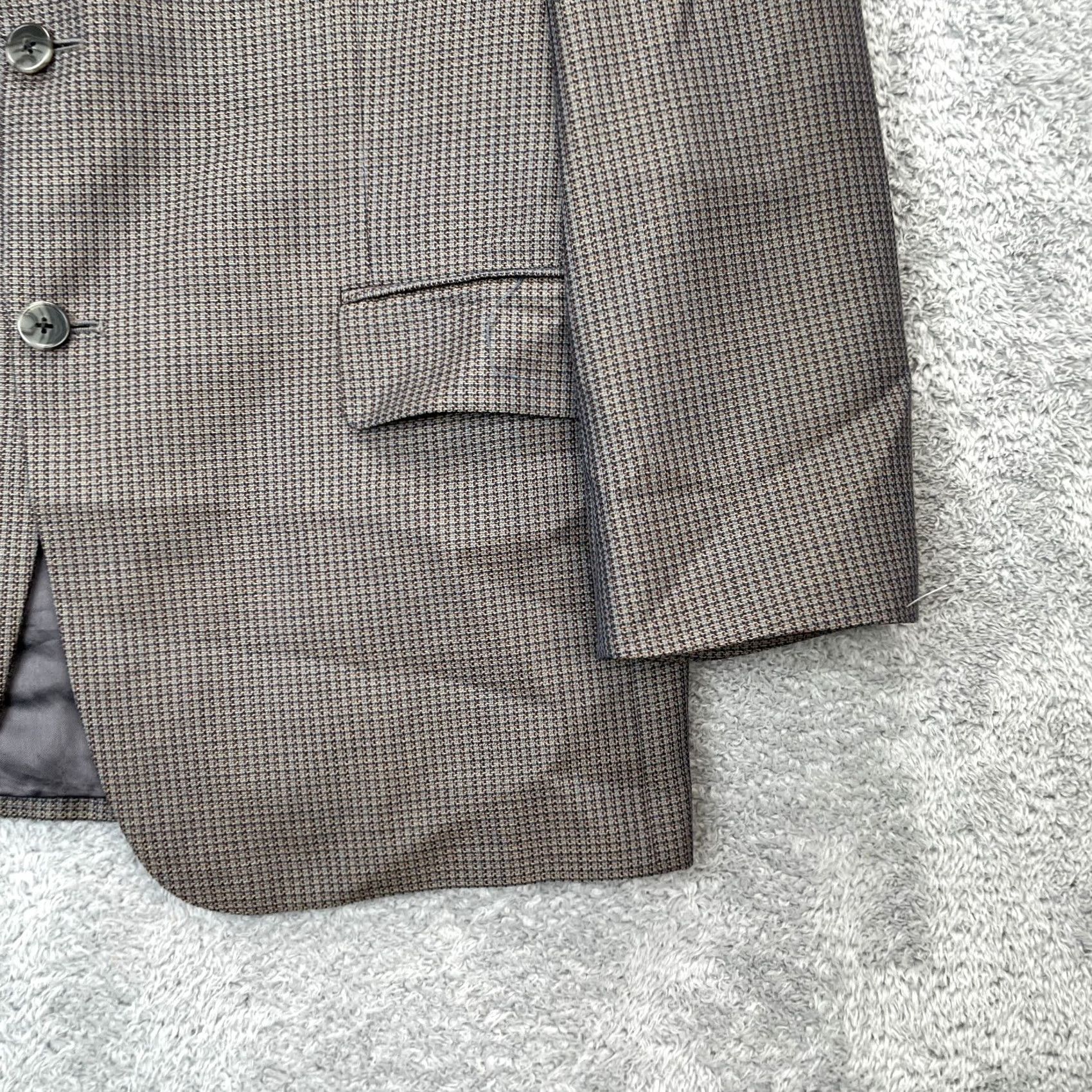 Joseph Abboud Joseph Abboud Jacket Mens 42R Brown Blazer Wool Formal Office Suit Classic Blazer Jacket Size 42R - 7 Thumbnail