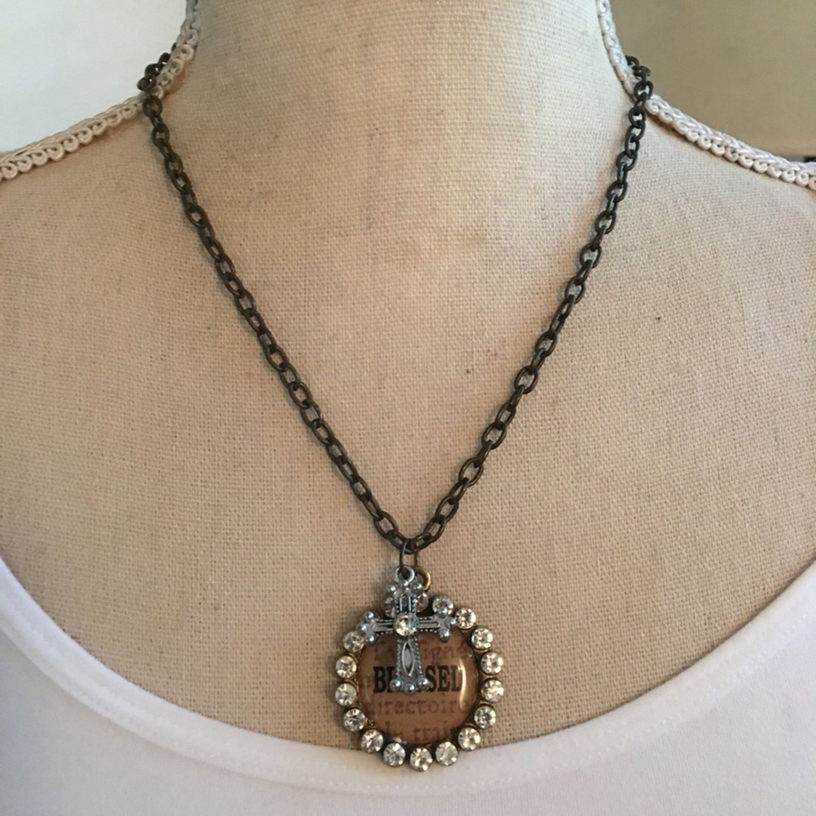 Jewelry Monarch Inspiration blessed pendant charm necklace Size ONE SIZE - 3 Thumbnail