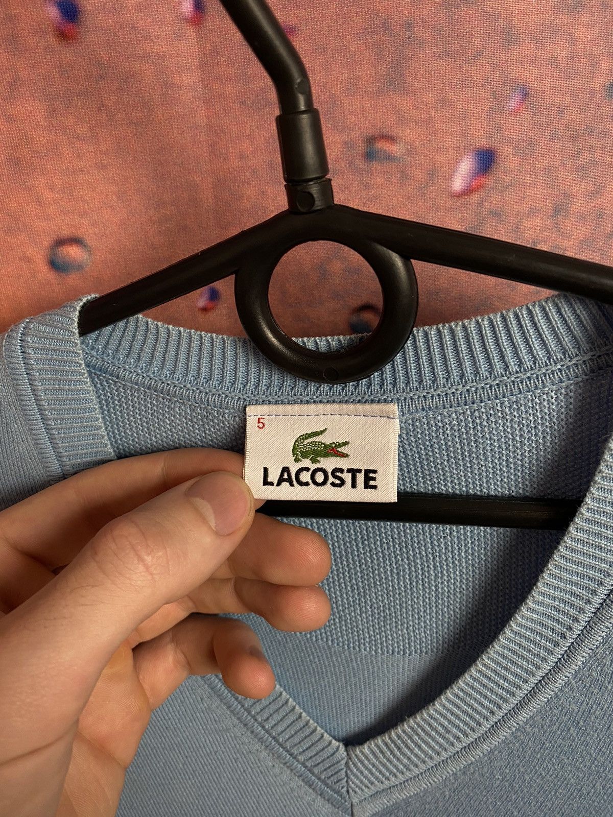 Lacoste Vintage Lacoste v-neck sweater Size US M / EU 48-50 / 2 - 3 Thumbnail