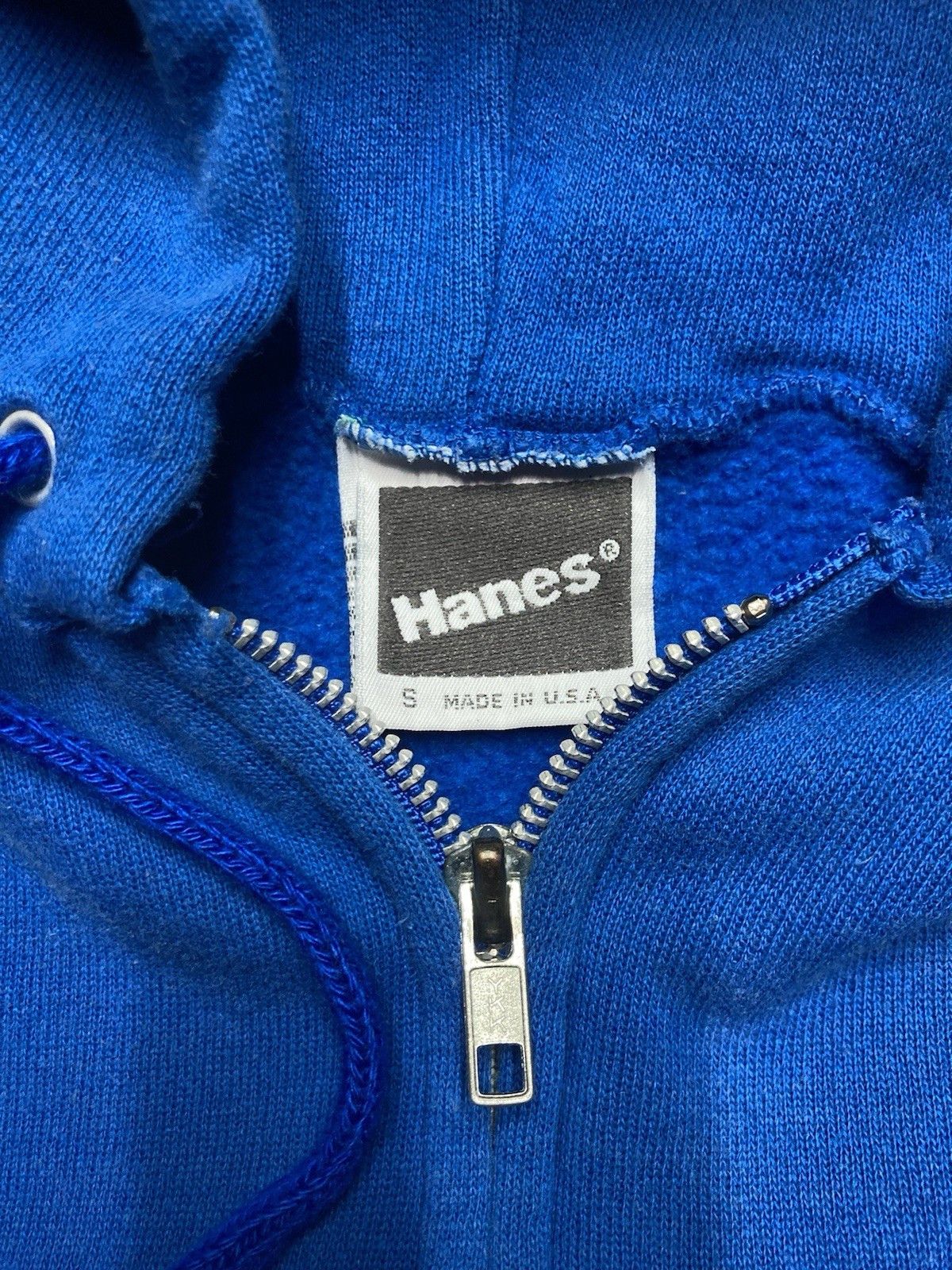 Vintage Vtg 80s hoodie sweatshirt full zip Hanes blank grunge small Size US S / EU 44-46 / 1 - 6 Thumbnail