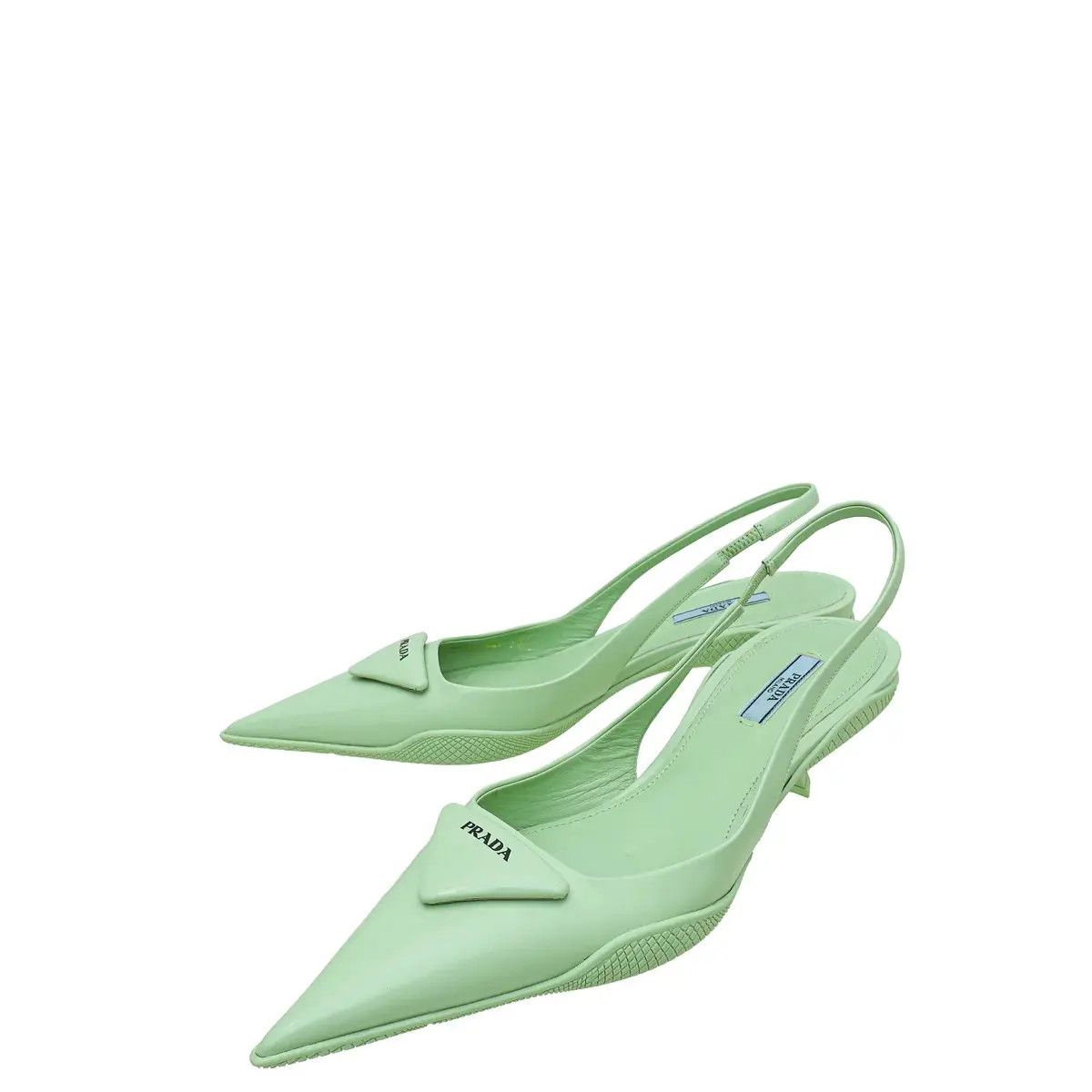 Prada o1w1db11124 Soft Padded Slingback Pumps in Mint Green | Grailed 