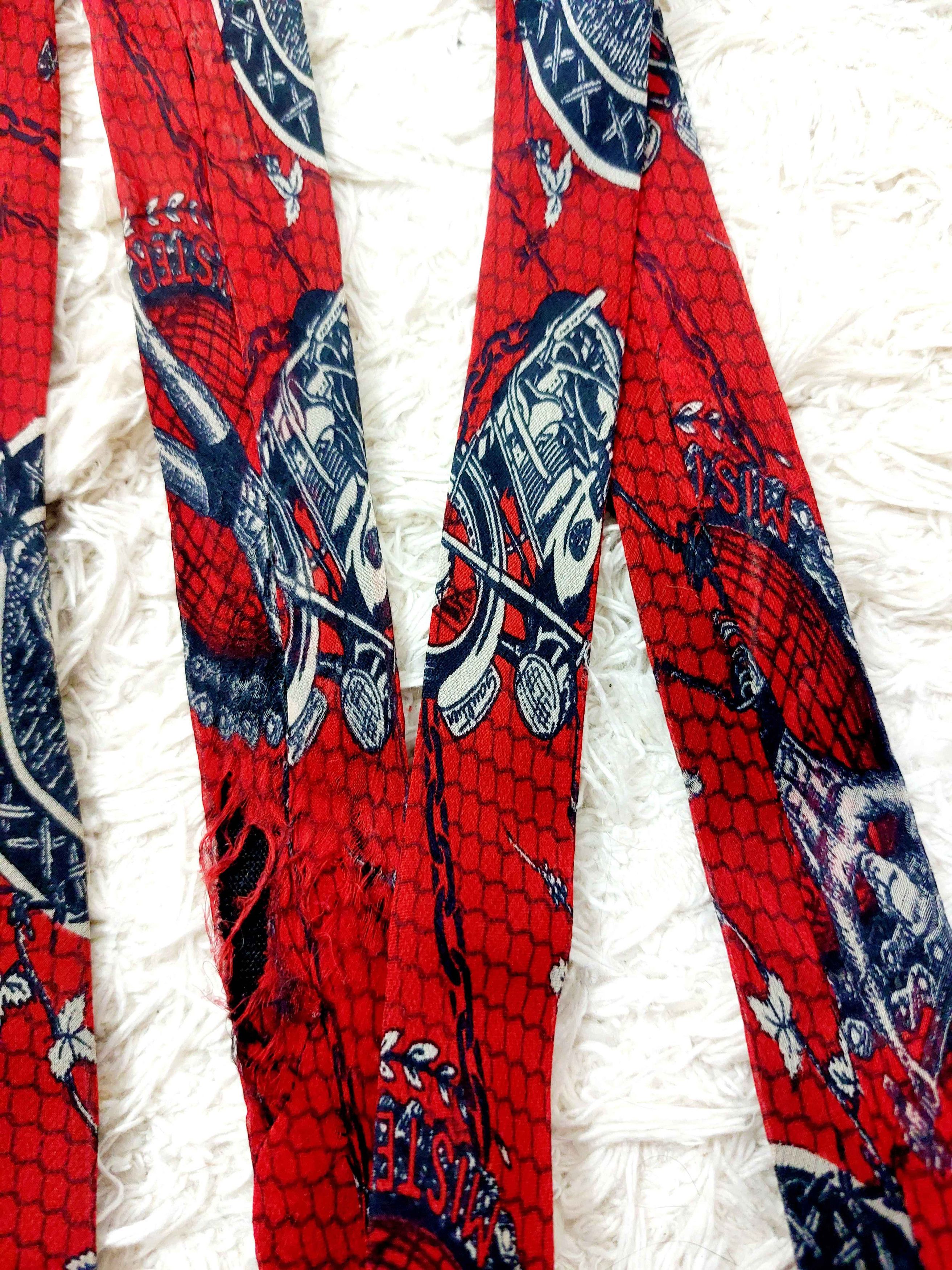 Jean Paul Gaultier Jean Paul Gaultier Mister World Skeleton Moto Tie Necktie Size ONE SIZE - 6 Thumbnail