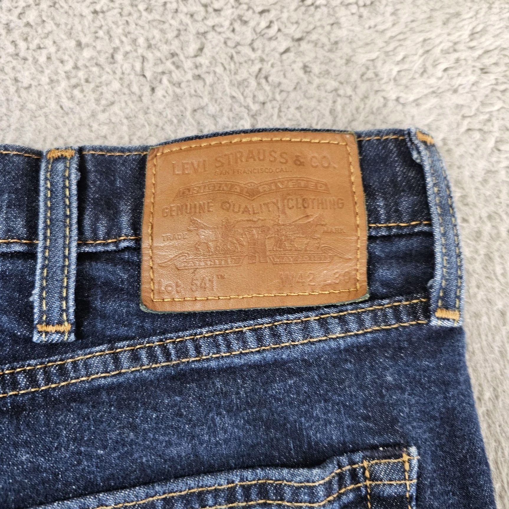 Levi's Levi's Jeans 541 Mens 42x27 Blue Athletic Taper Fit Stretch Denim 5-Pocket Zip Fly High Rise Size US 42 / EU 58 - 7 Thumbnail