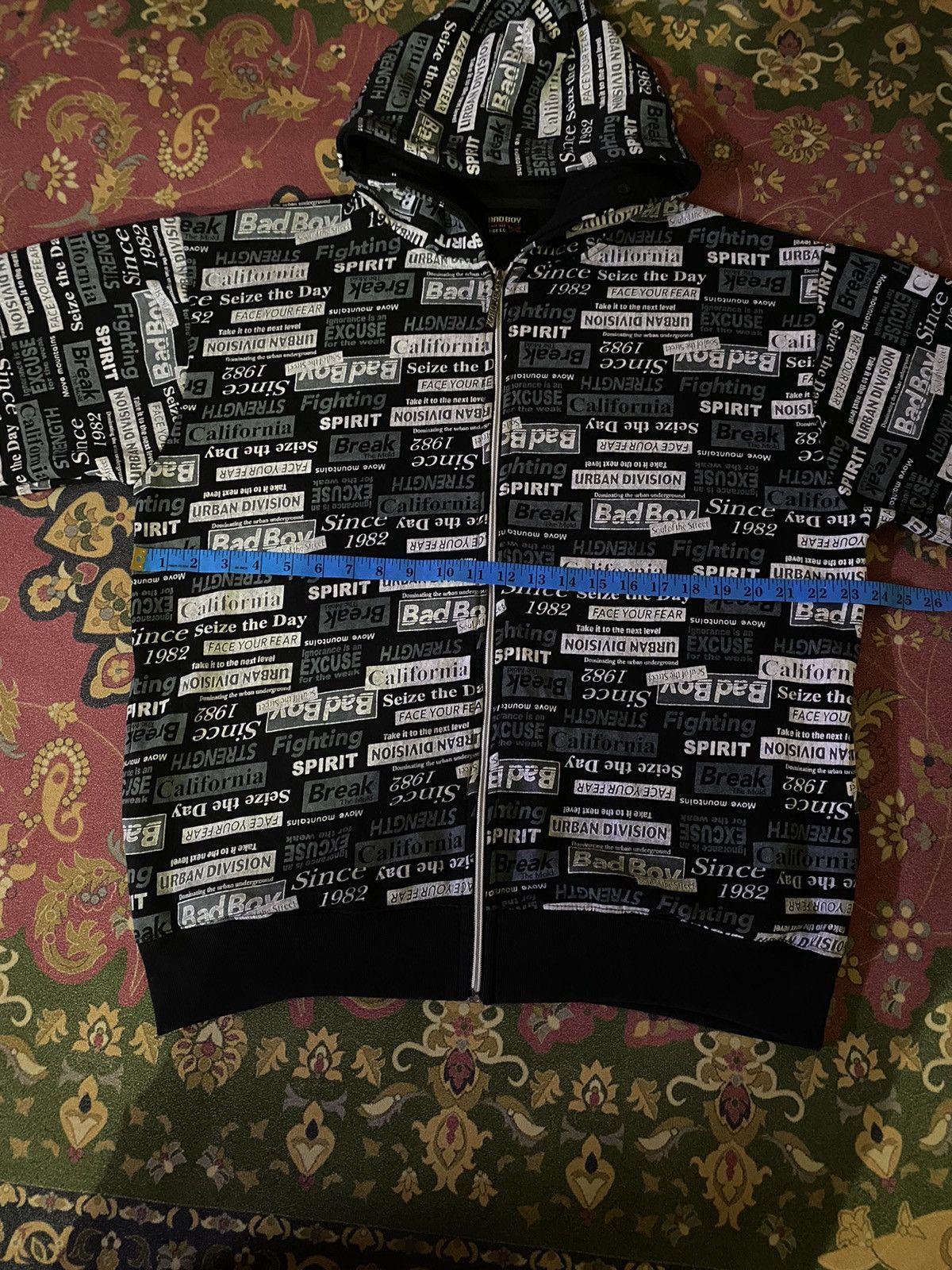 Japanese Brand × Vintage 🔥RARE🔥🔥BAD BOY Full Print Hoodie Size US XL / EU 56 / 4 - 13 Thumbnail
