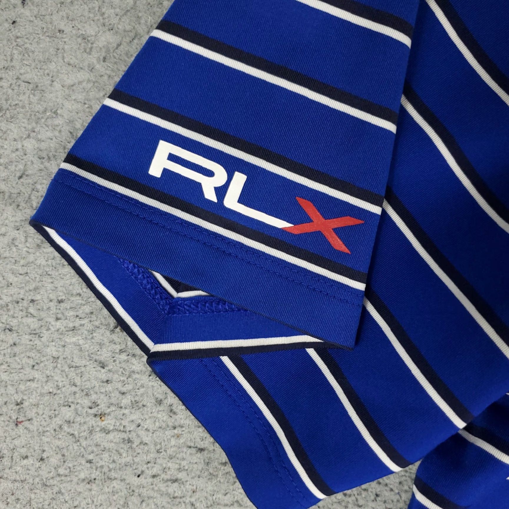 Ralph Lauren Ralph Lauren RLX Polo Shirt Mens Large Blue Striped Short Sleeve Golf Casual Size US L / EU 52-54 / 3 - 3 Thumbnail