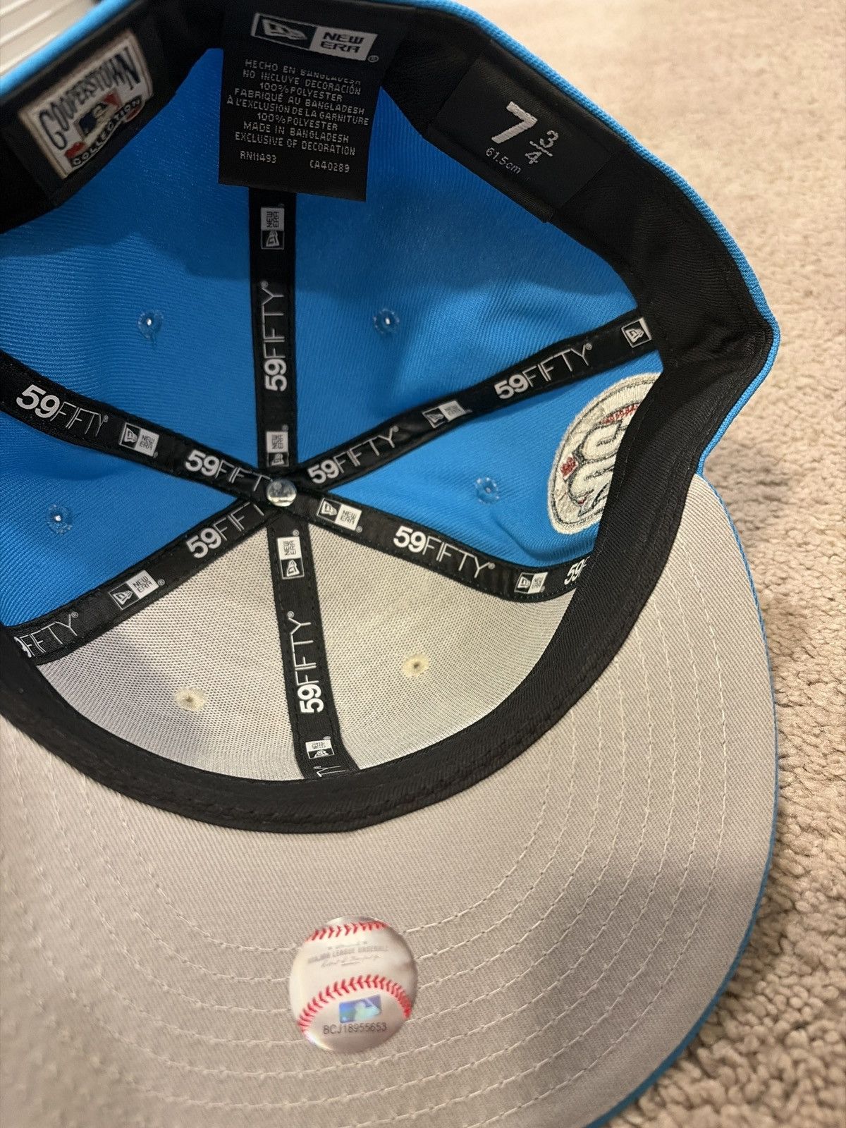 New Era Brand New ,New Era 30th season Toronto Blue Jays Hat S 7 3/4 Size ONE SIZE - 3 Thumbnail