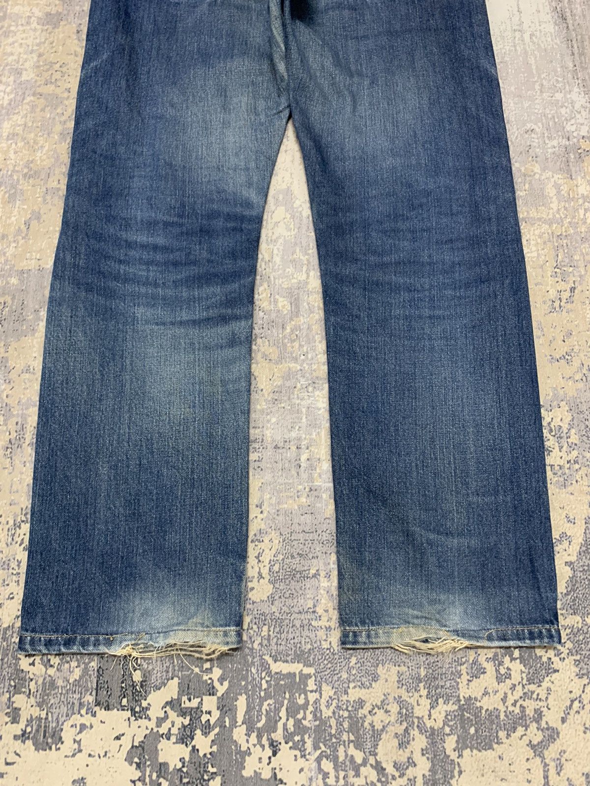 Japanese Brand Vintage Edwin Lot 503 Distressed Mud Wash Denim Jeans 32x28 Size US 32 / EU 48 - 14 Thumbnail