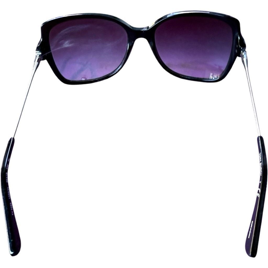 Tory Burch TORY BURCH Sunglasses TY 7094 Black Silver Cat Eye Squares S Size ONE SIZE - 5 Thumbnail