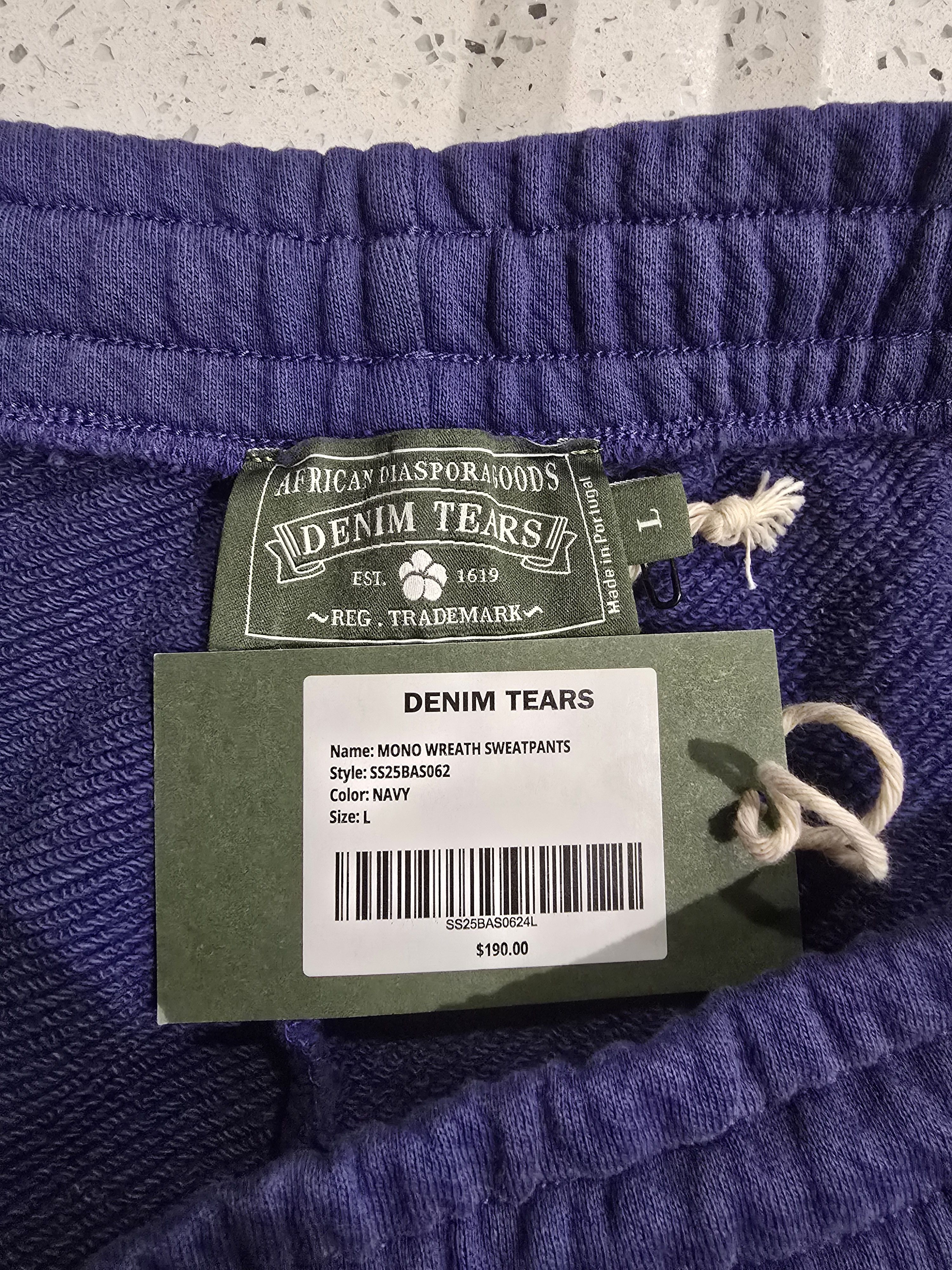 DENIM TEARS Denim Tear Mono Wreath Sweatpants Size US 34 / EU 50 - 3 Thumbnail