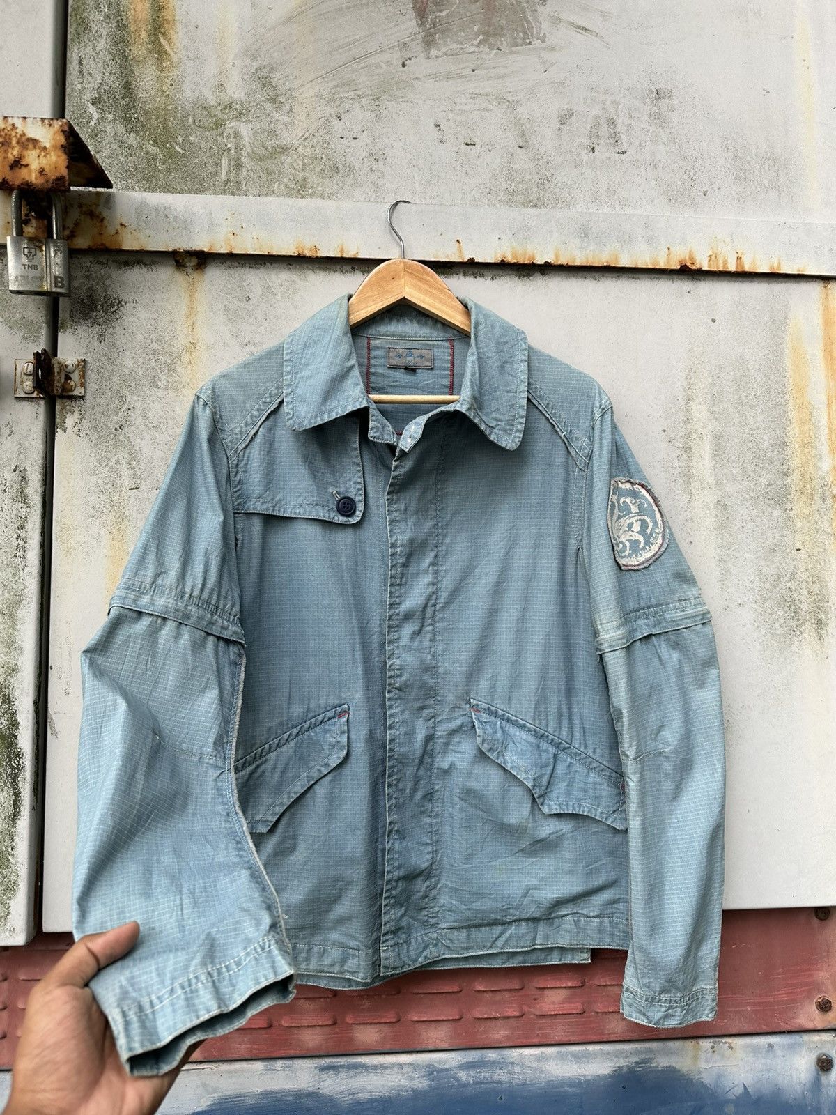 Indigo 👹Vintage Indigo Japan Utility Button Down Jacket Size US M / EU 48-50 / 2 - 6 Thumbnail
