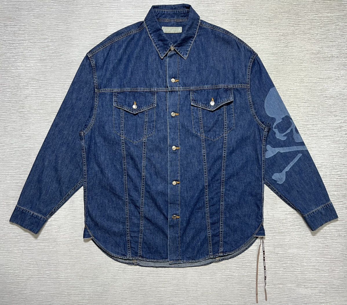 Mastermind World Mastermind World Dyed Logo Lightweight Denim Shirt Size US XS / EU 42 / 0 - 1 Thumbnail