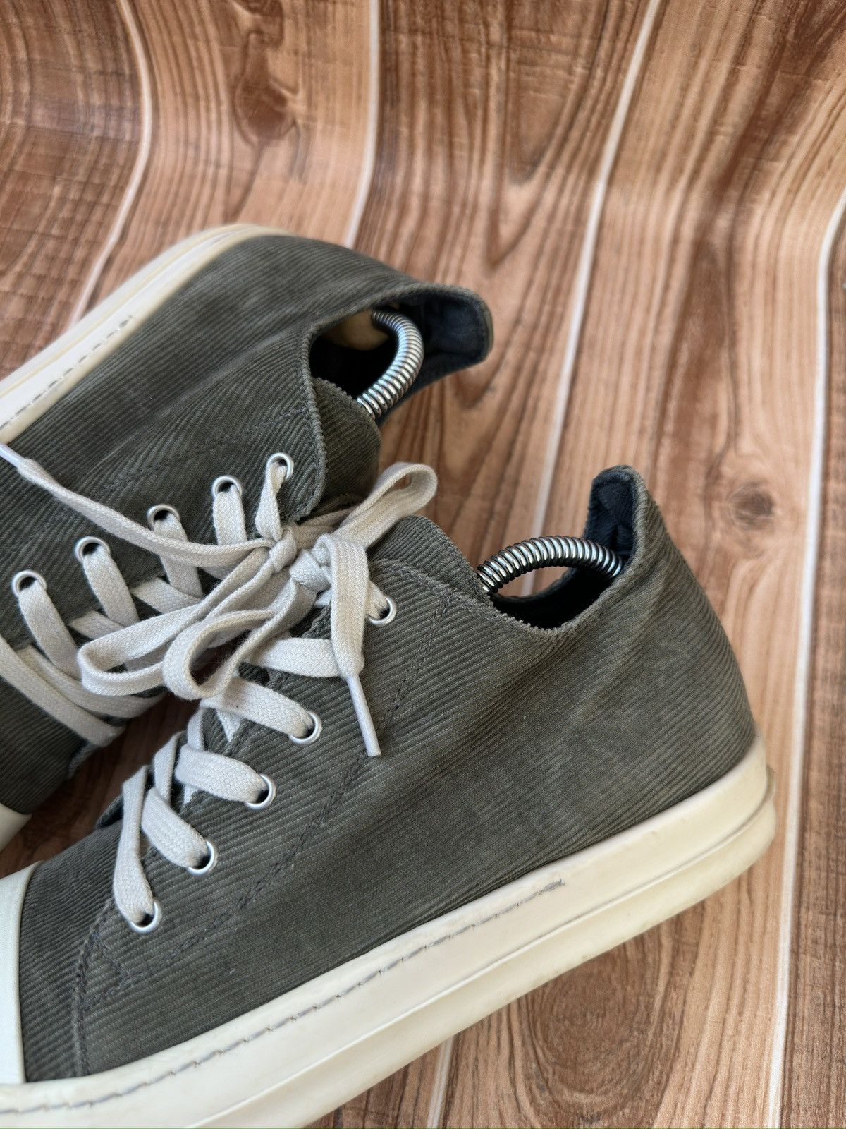 Rick Owens Rick Owens ‘DRKSHDW’ Army Dust Green Lowtops Size US 7.5 / EU 40-41 - 7 Thumbnail