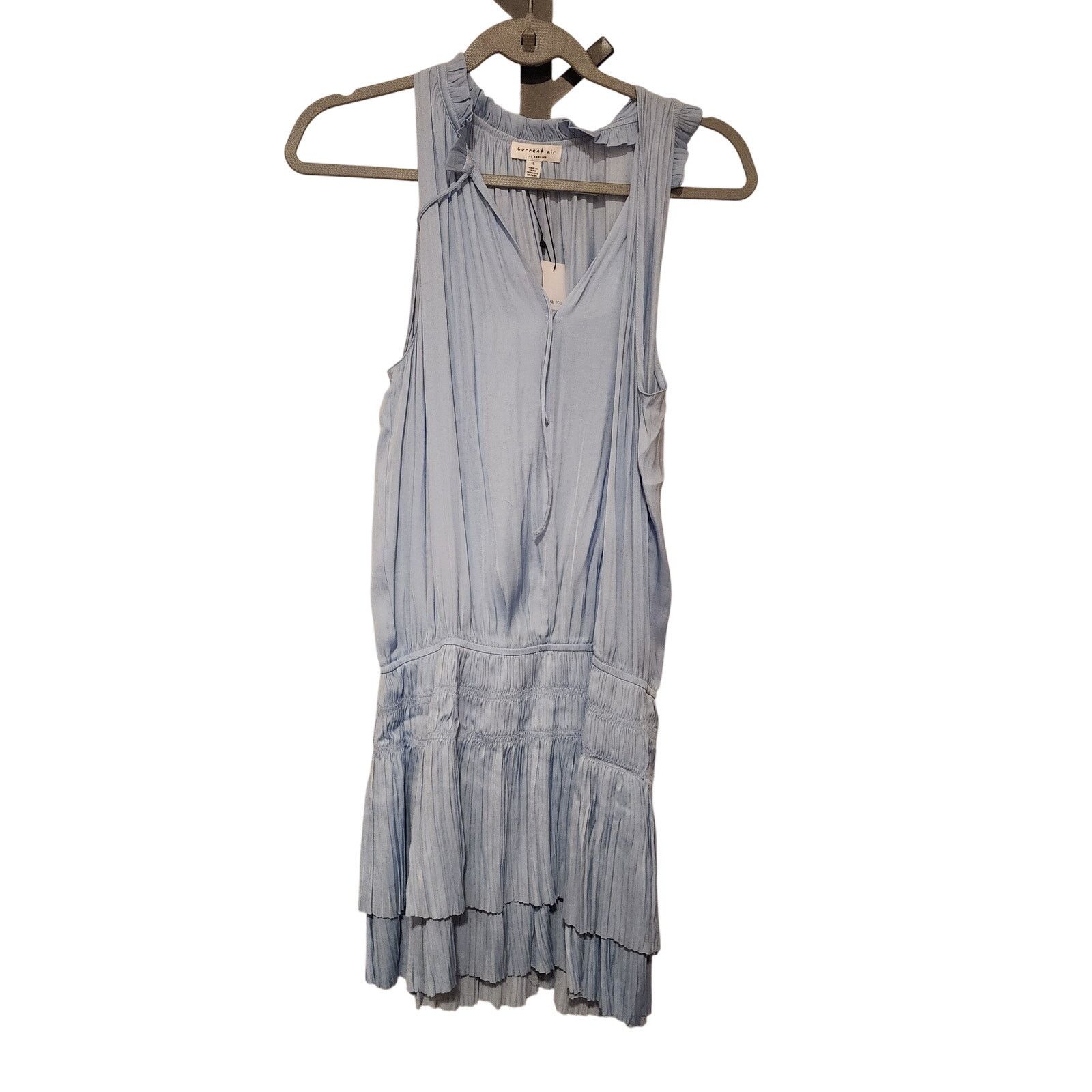 Current Air Anthropologie Current Air Cara Pleated Mini Dress Size L NWT Size L / US 10 / IT 46 - 3 Thumbnail