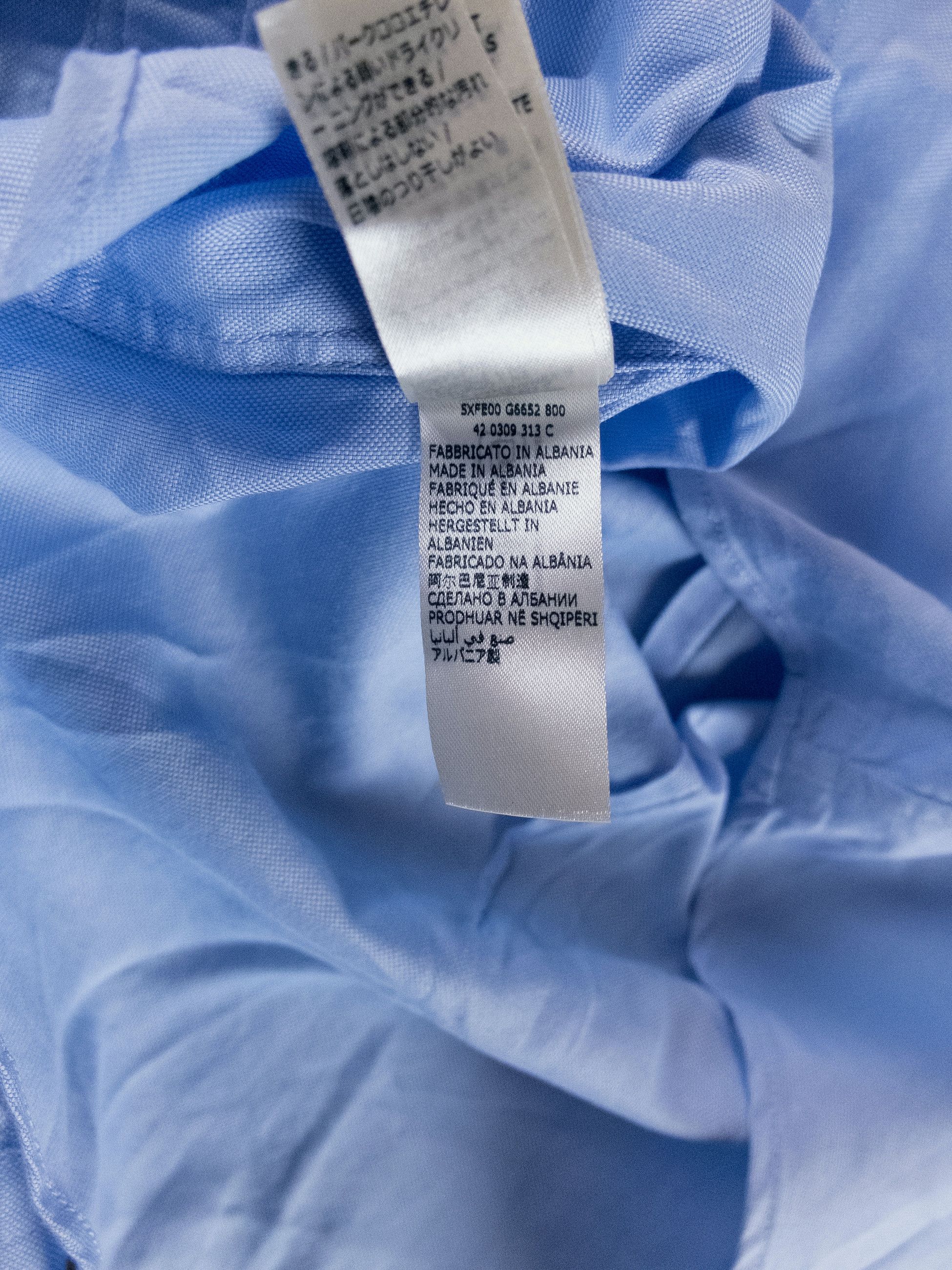 Slowear SLOWEAR Glanshirt blue cotton spread collar shirt Size 40 Size US M / EU 48-50 / 2 - 8 Thumbnail