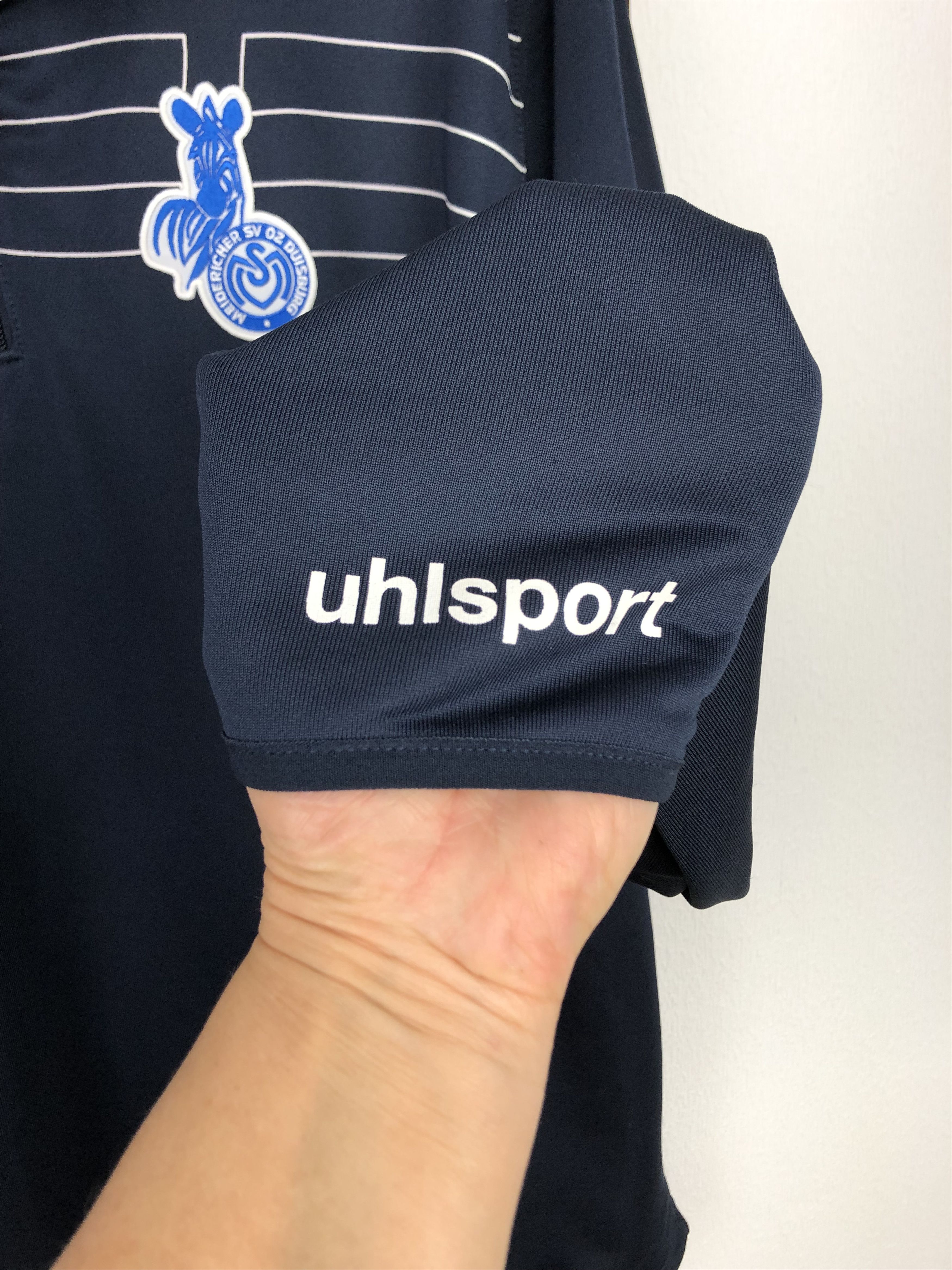 Vintage Vintage MSV Duisburg Football Jacket Soccer Sweatshirt Size US L / EU 52-54 / 3 - 5 Thumbnail
