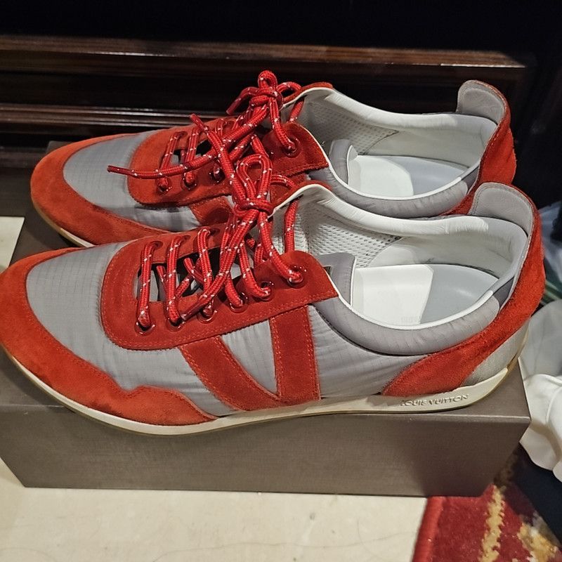 Louis Vuitton Louis Vuitton Red Sport Sneakers for Stylish Comfort 0079 Size US 8 / EU 41 - 1 Thumbnail