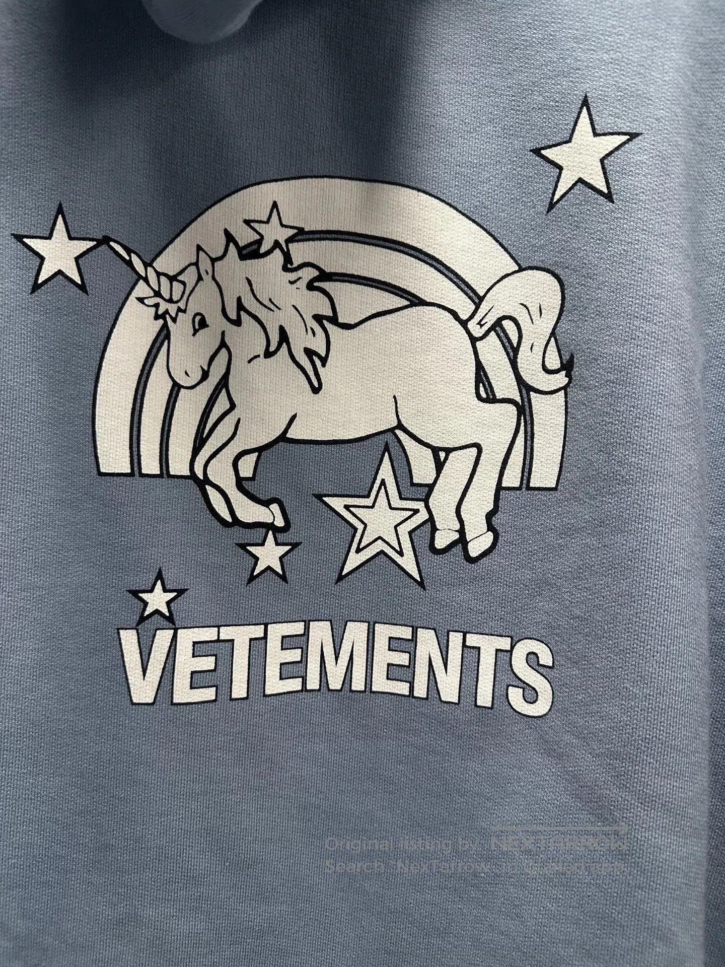 Vetements Blue Unicorn Unisex Sweatshirt. Size XS / US 0-2 / IT 36-38 - 3 Thumbnail
