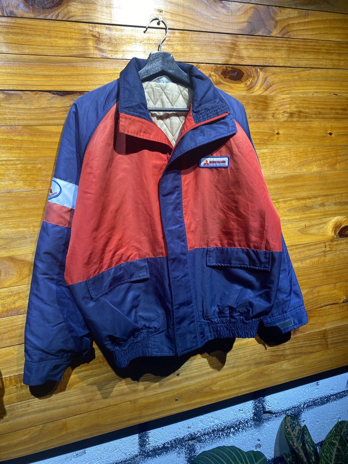Japanese Brand VINTAGE MITSUBISHI BOMBER JACKET MADE IN JAPAN Size US L / EU 52-54 / 3 - 3 Thumbnail