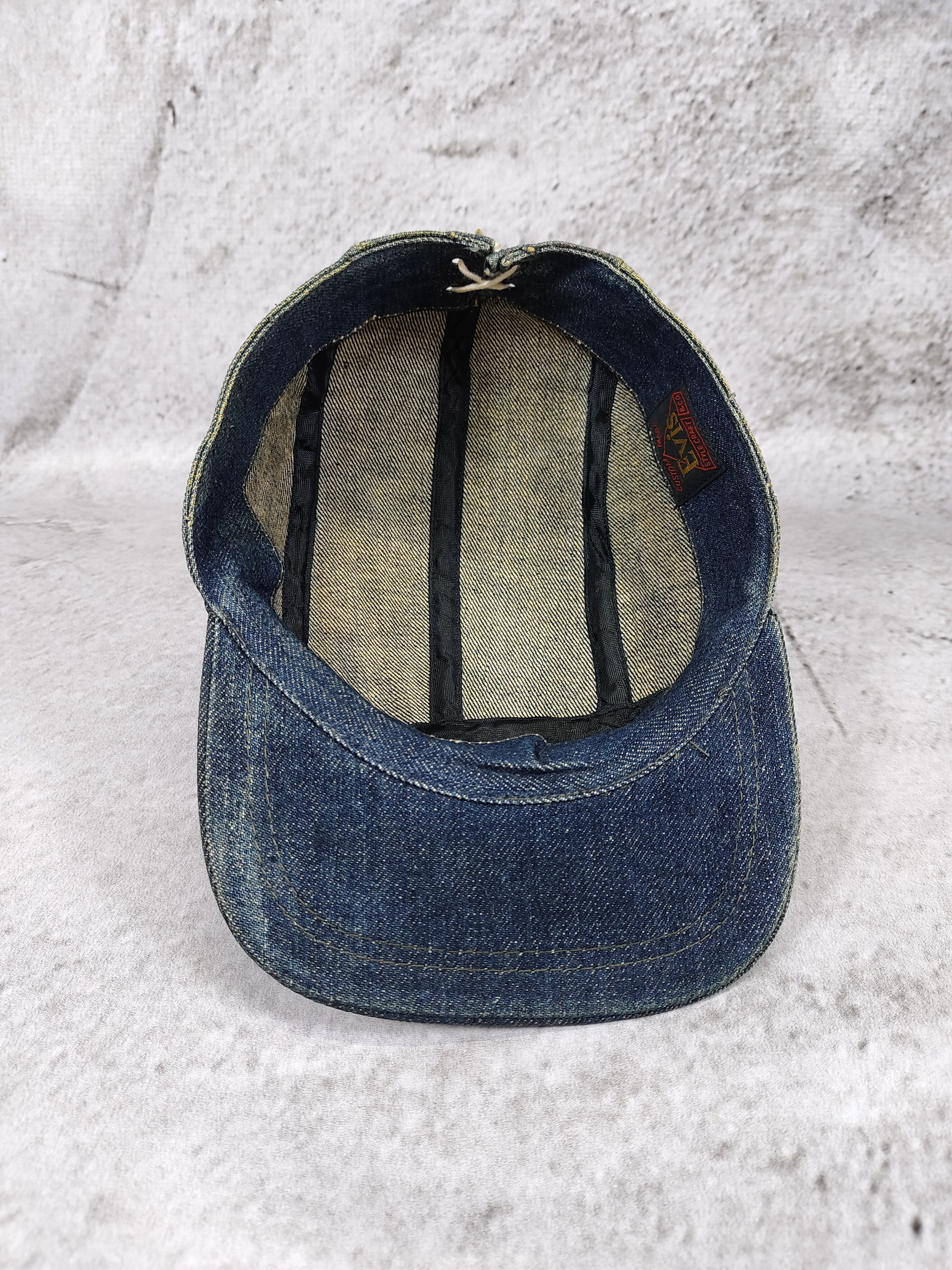 Evisu 90s EVIS🇯🇵Rare Painted Seagull Logo Denim Work Archive Cap Size ONE SIZE - 8 Thumbnail