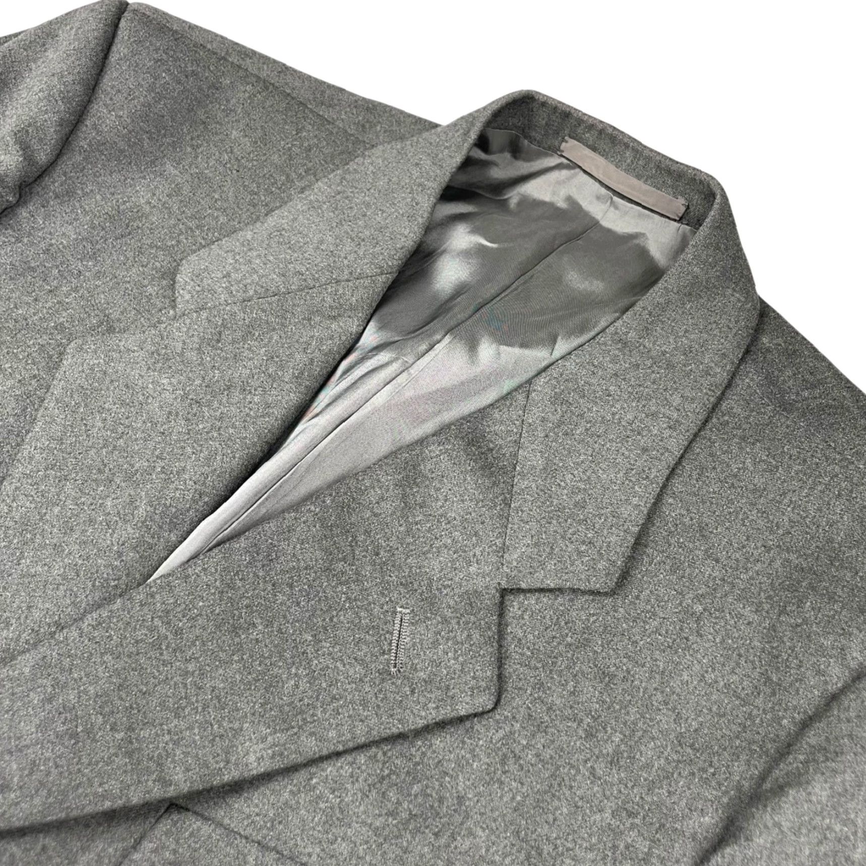 Armani Armani Collezioni Blazer Men Wool Flannel 3-Button Gray 40S US Short Three-Button Notch Lapel Made in Italy Mens Size 40R - 2 Thumbnail