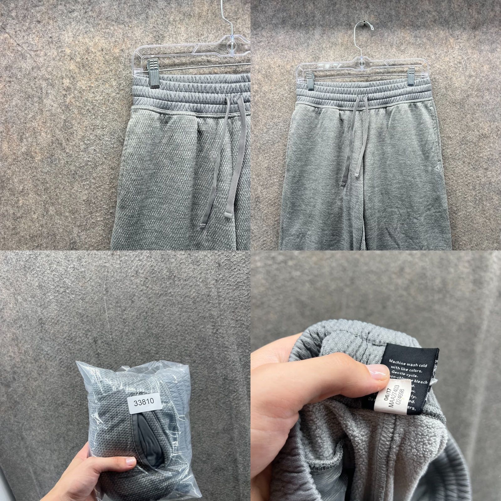 Reebok Reebok Sweatpants Mens Small Gray Fleece Elastic Waist Cotton Drawstring Knit Size US 29 - 8 Thumbnail