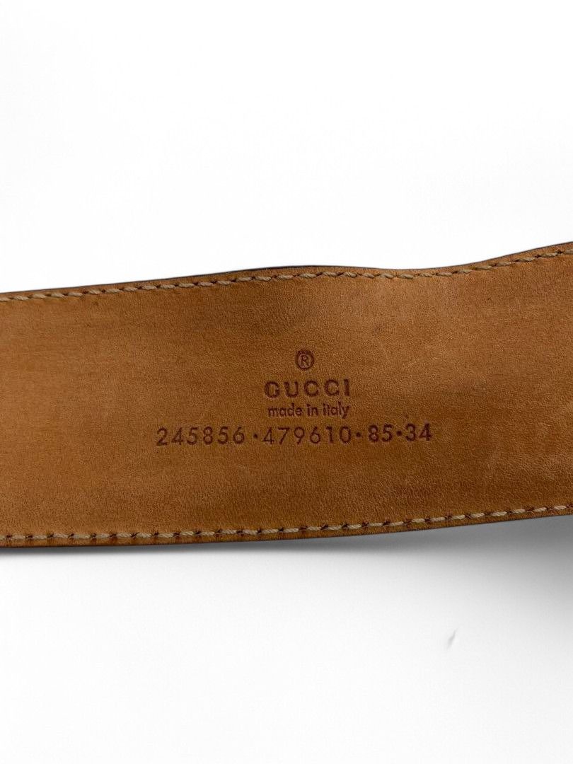 Gucci Gucci - Heart Belt Pink Leather Brown Beige Men Size ONE SIZE - 5 Thumbnail